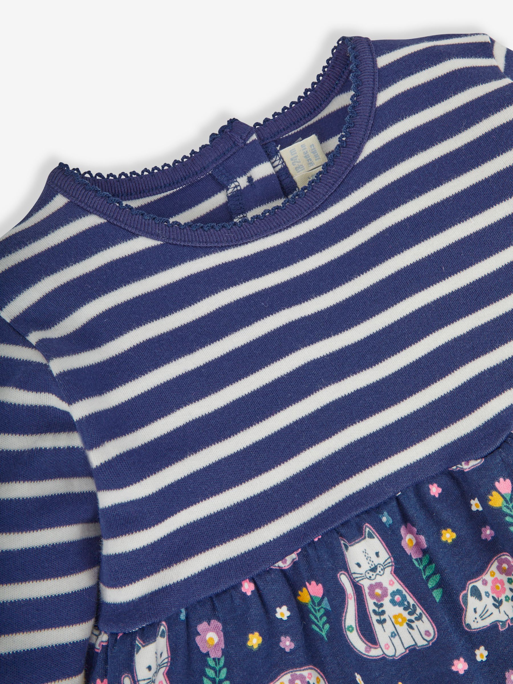 Navy Animals Floral With Pet In Pocket Combo Dress - Image 3 of 4