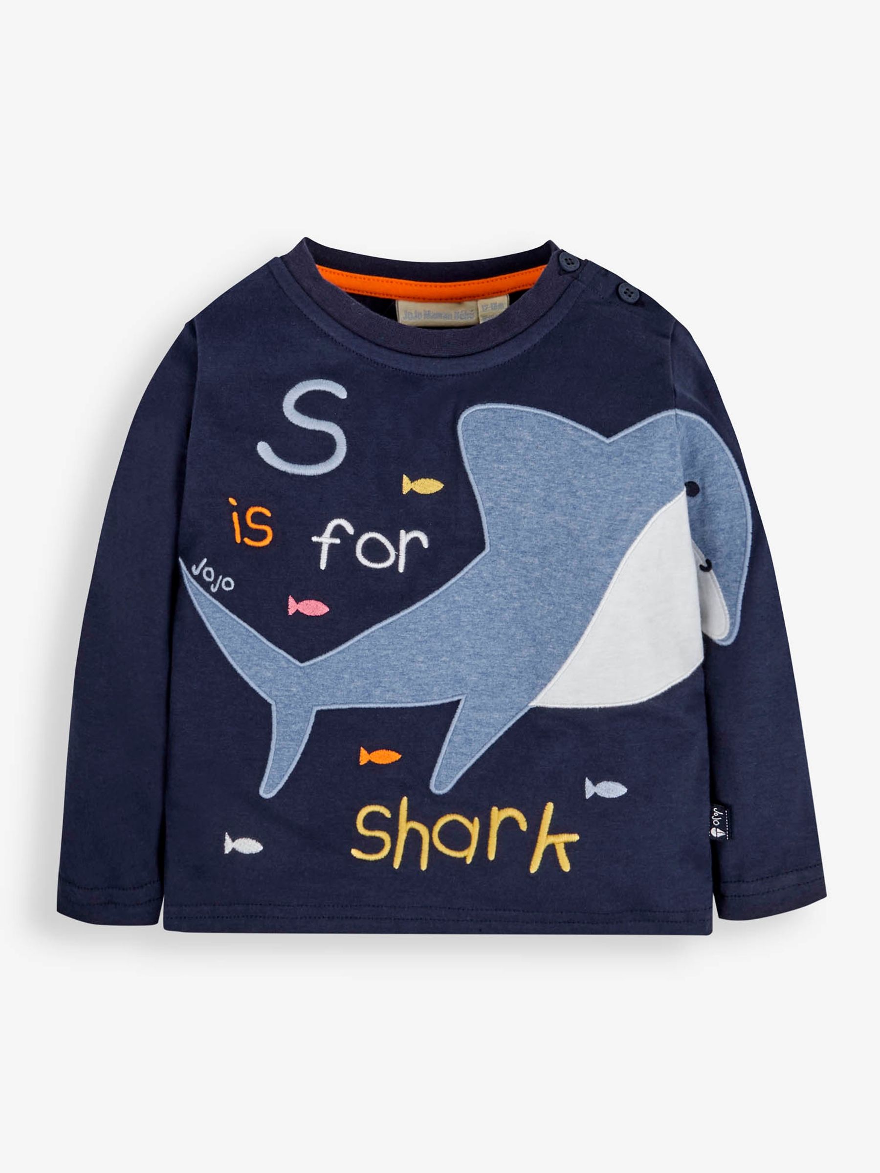 Navy S Is For Shark Appliqué Top - Image 1 of 3