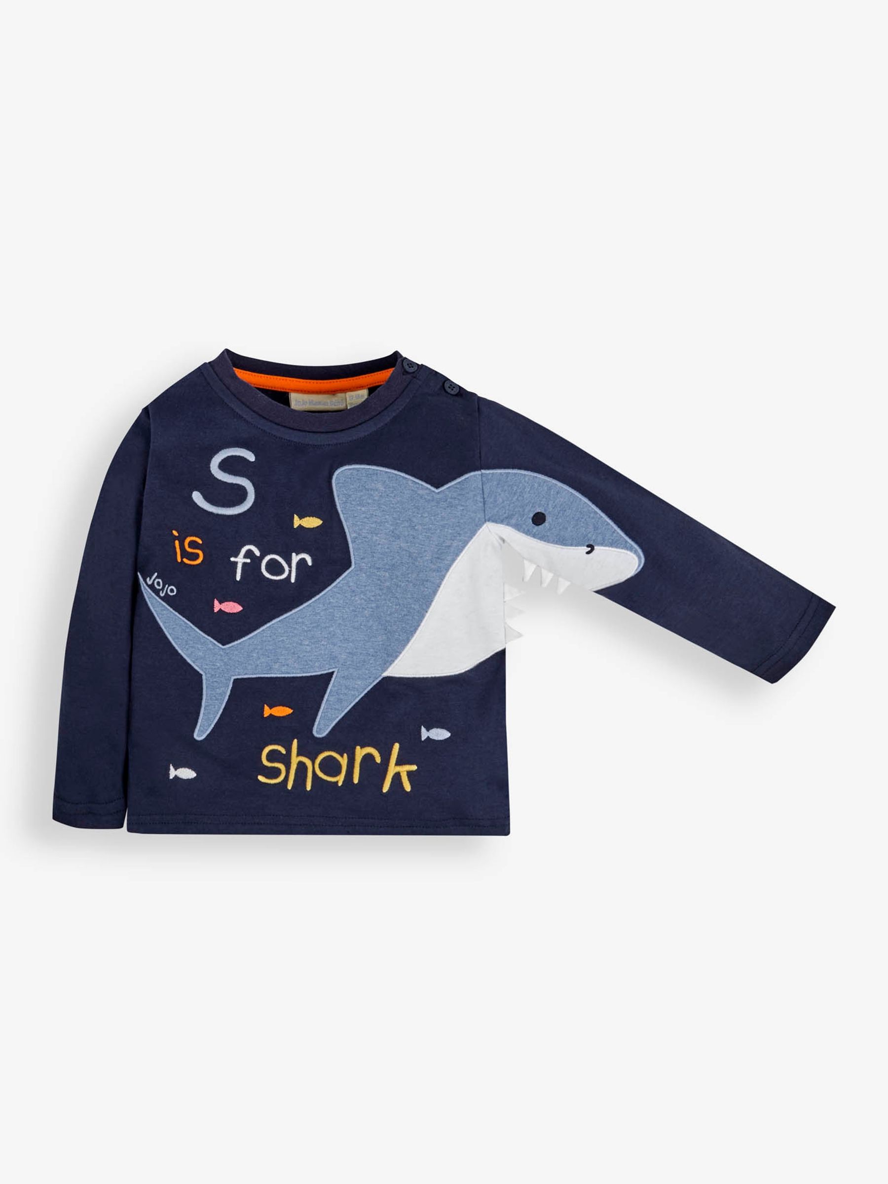 Navy S Is For Shark Appliqué Top - Image 2 of 3