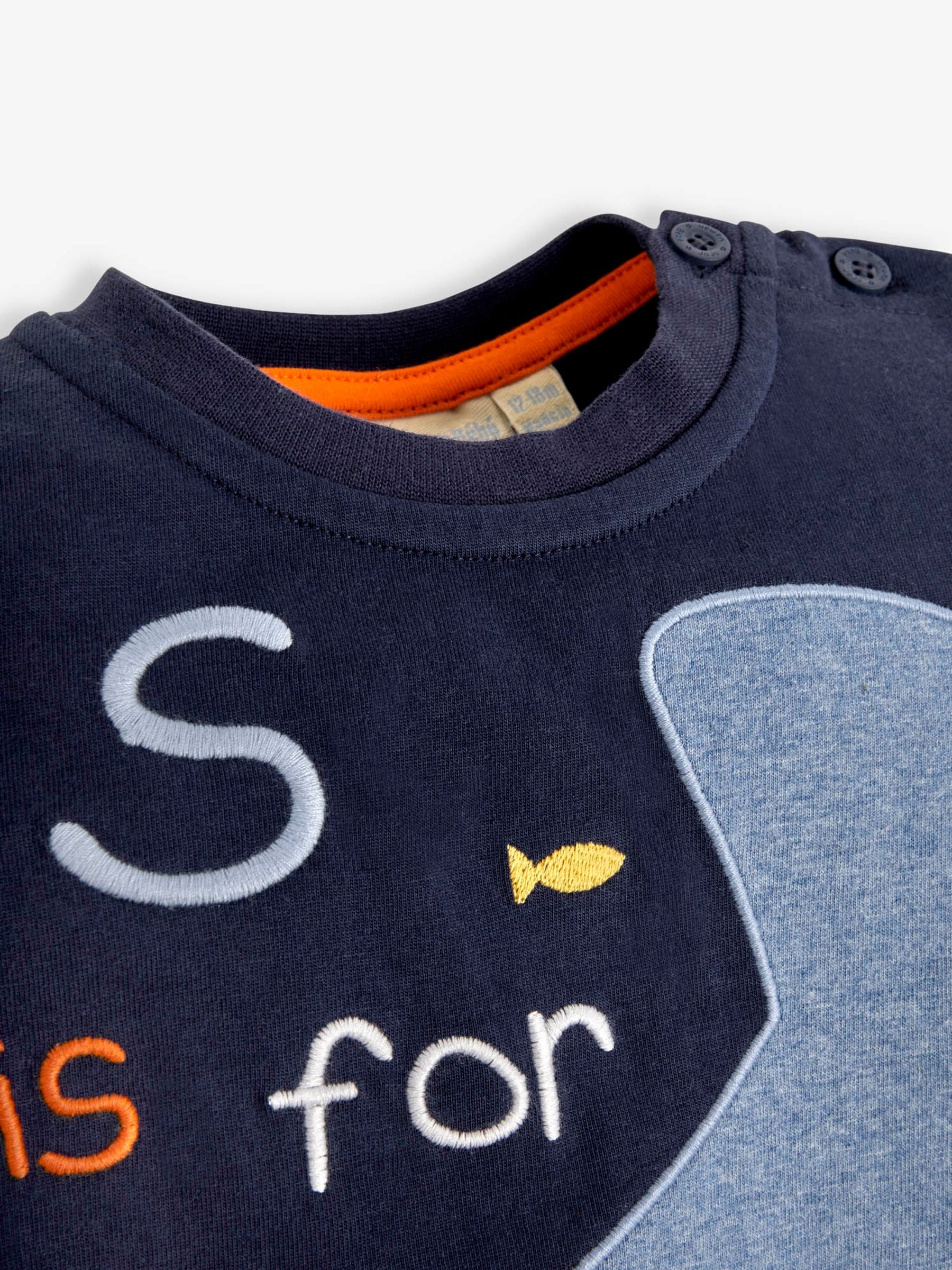 Navy S Is For Shark Appliqué Top - Image 3 of 3
