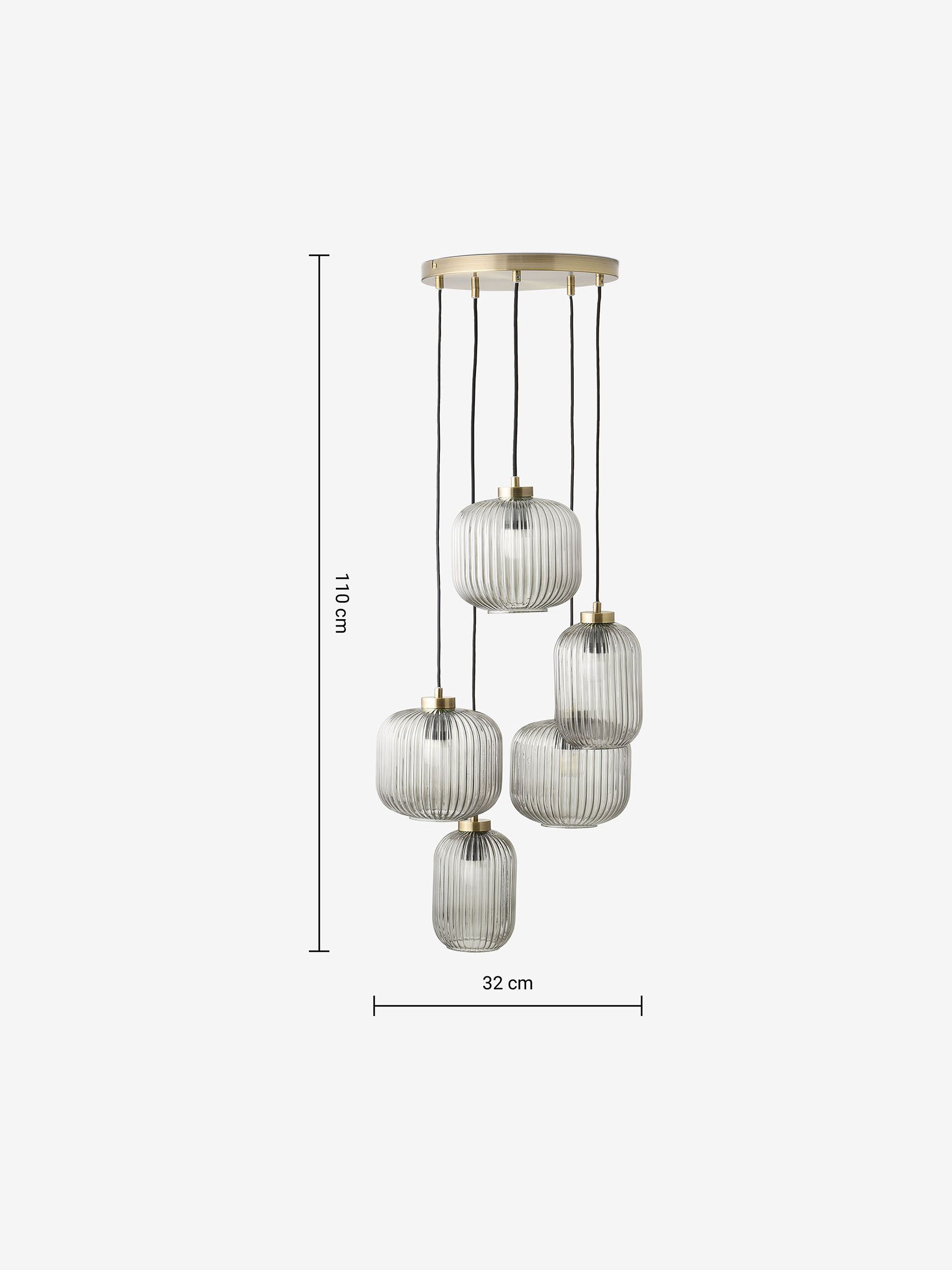 Briz Ceiling Cluster Light in Grey - Image 4 of 4