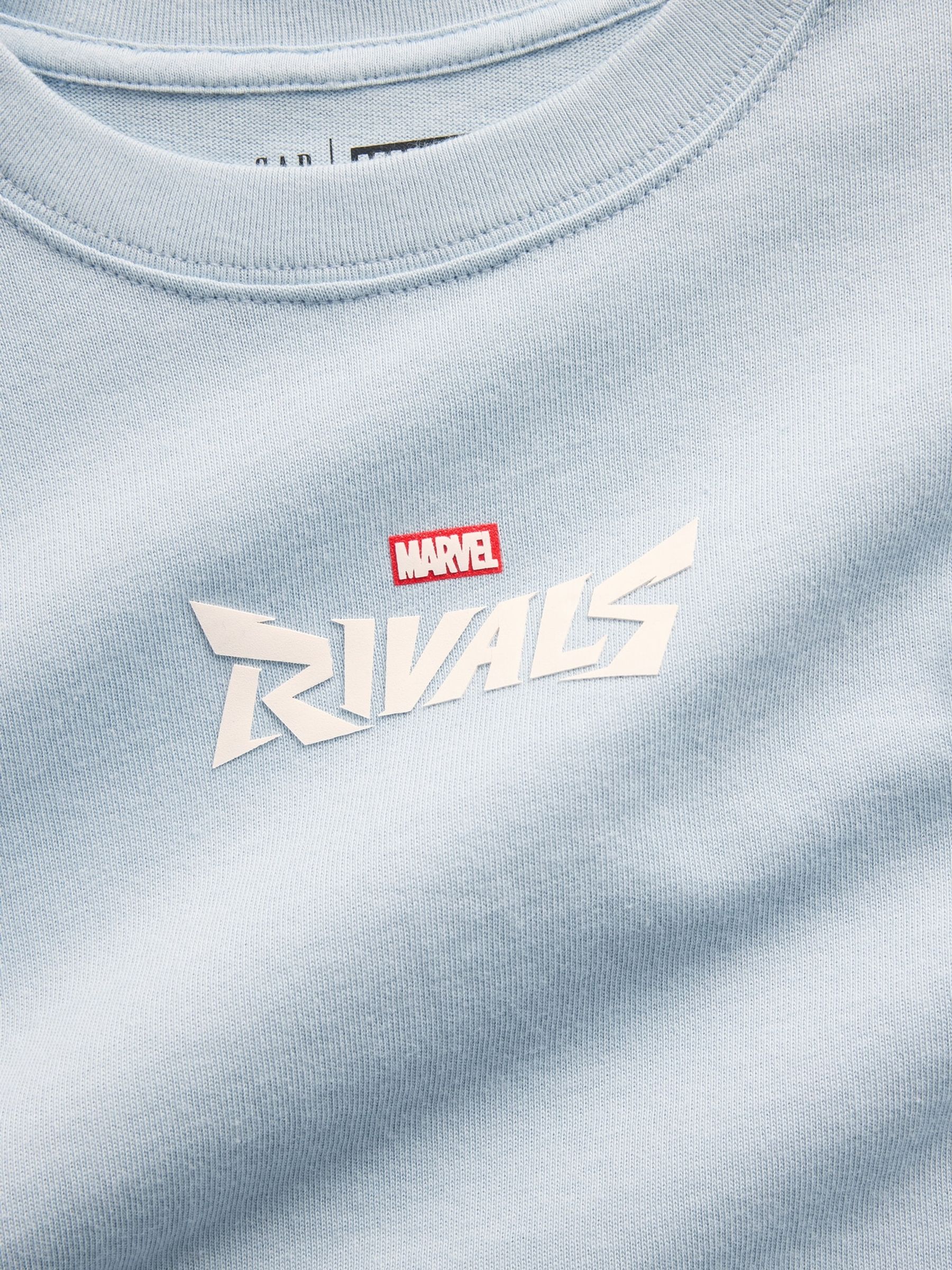 Blue RIvals Marvel Oversized Graphic Short Sleeve T-Shirt - Image 3 of 3