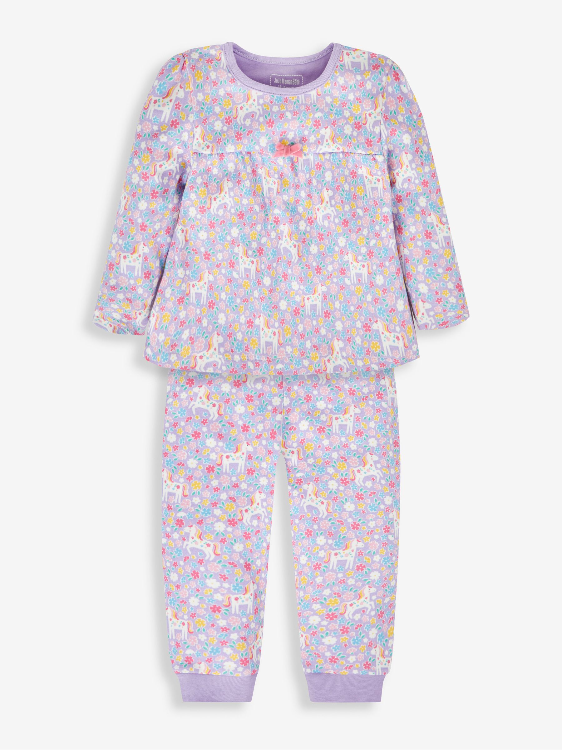 Lilac Girls' Unicorn Jersey Pyjamas - Image 4 of 9