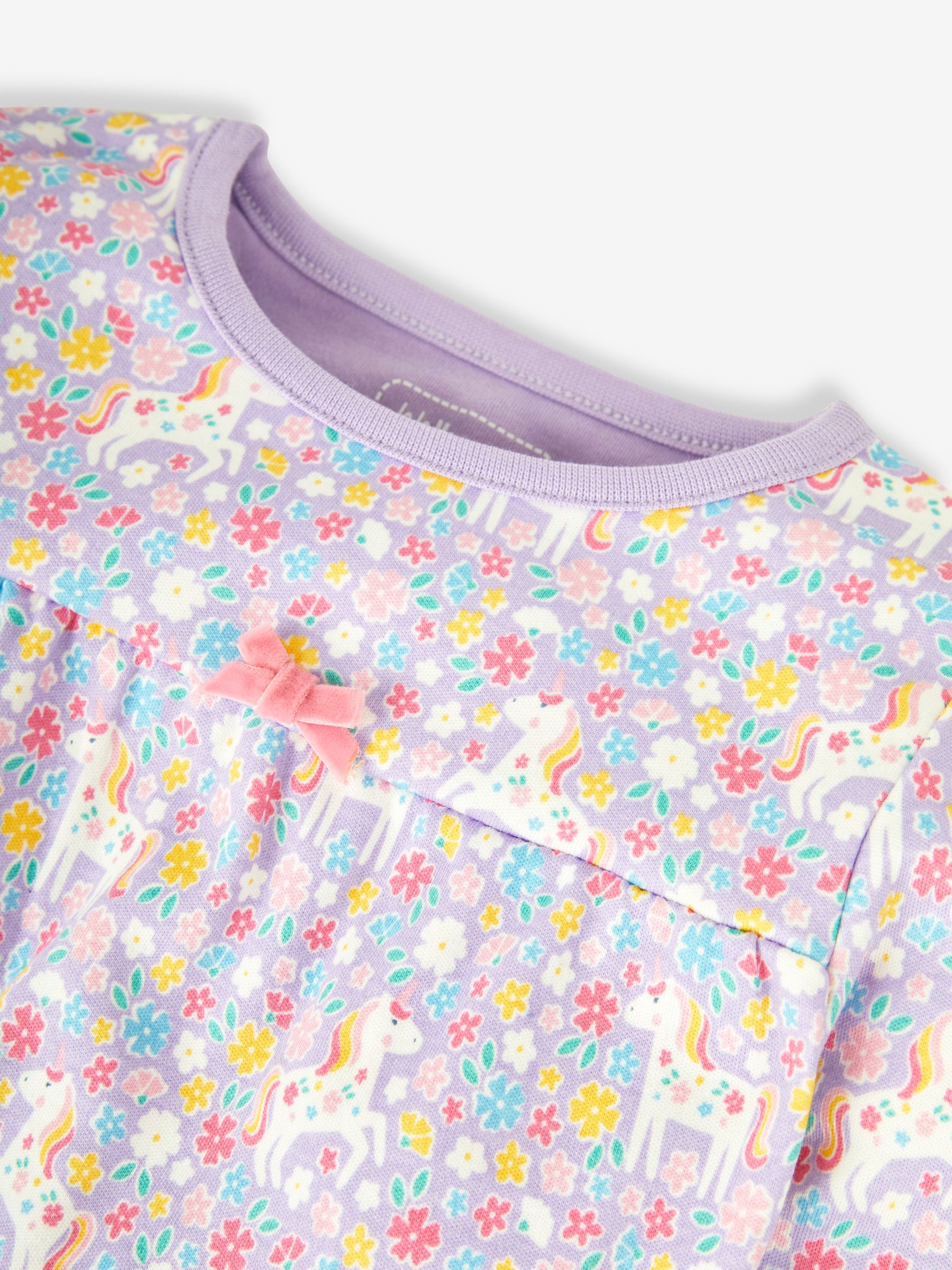 Lilac Girls' Unicorn Jersey Pyjamas - Image 7 of 9