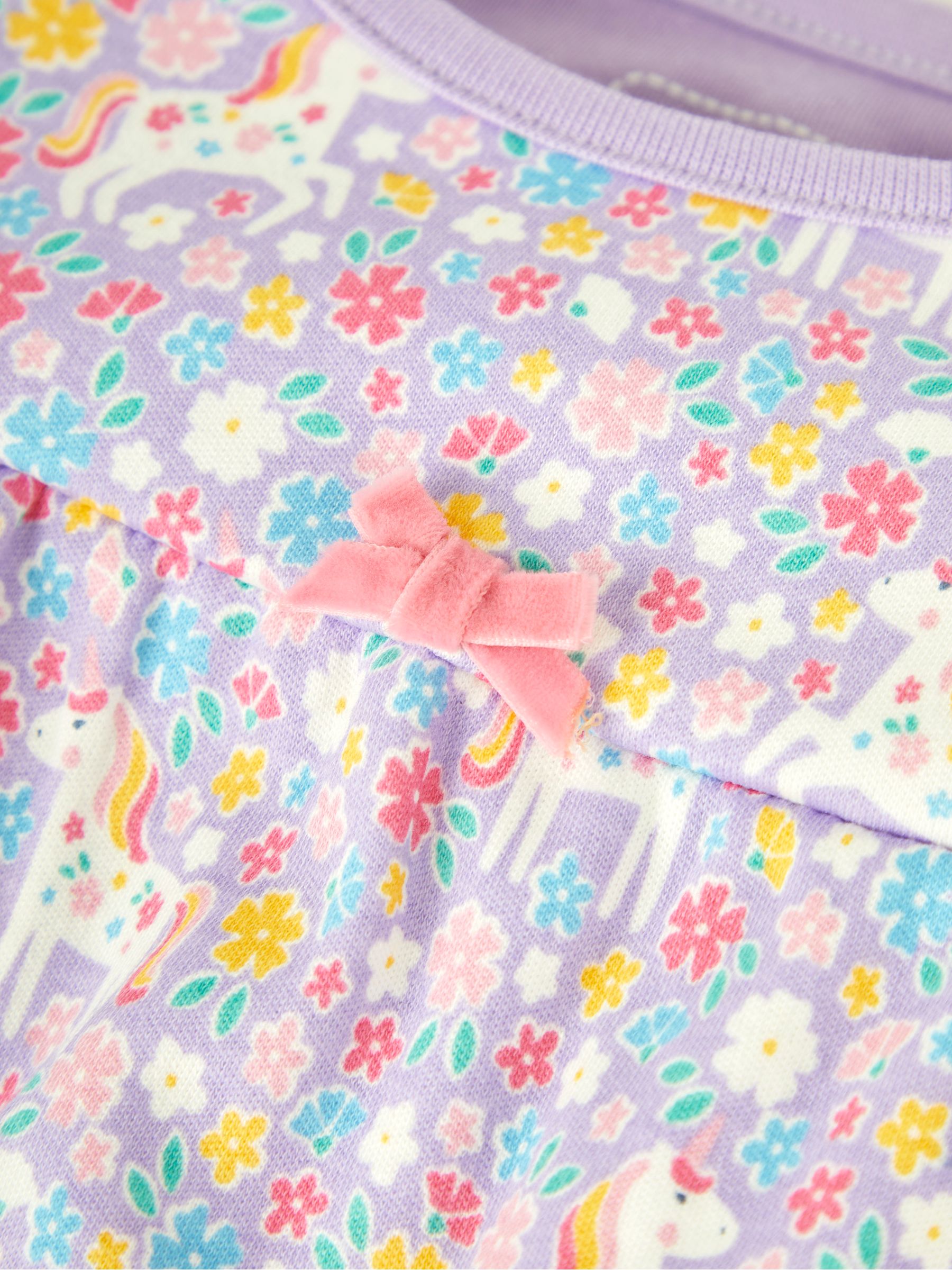 Lilac Girls' Unicorn Jersey Pyjamas - Image 8 of 9