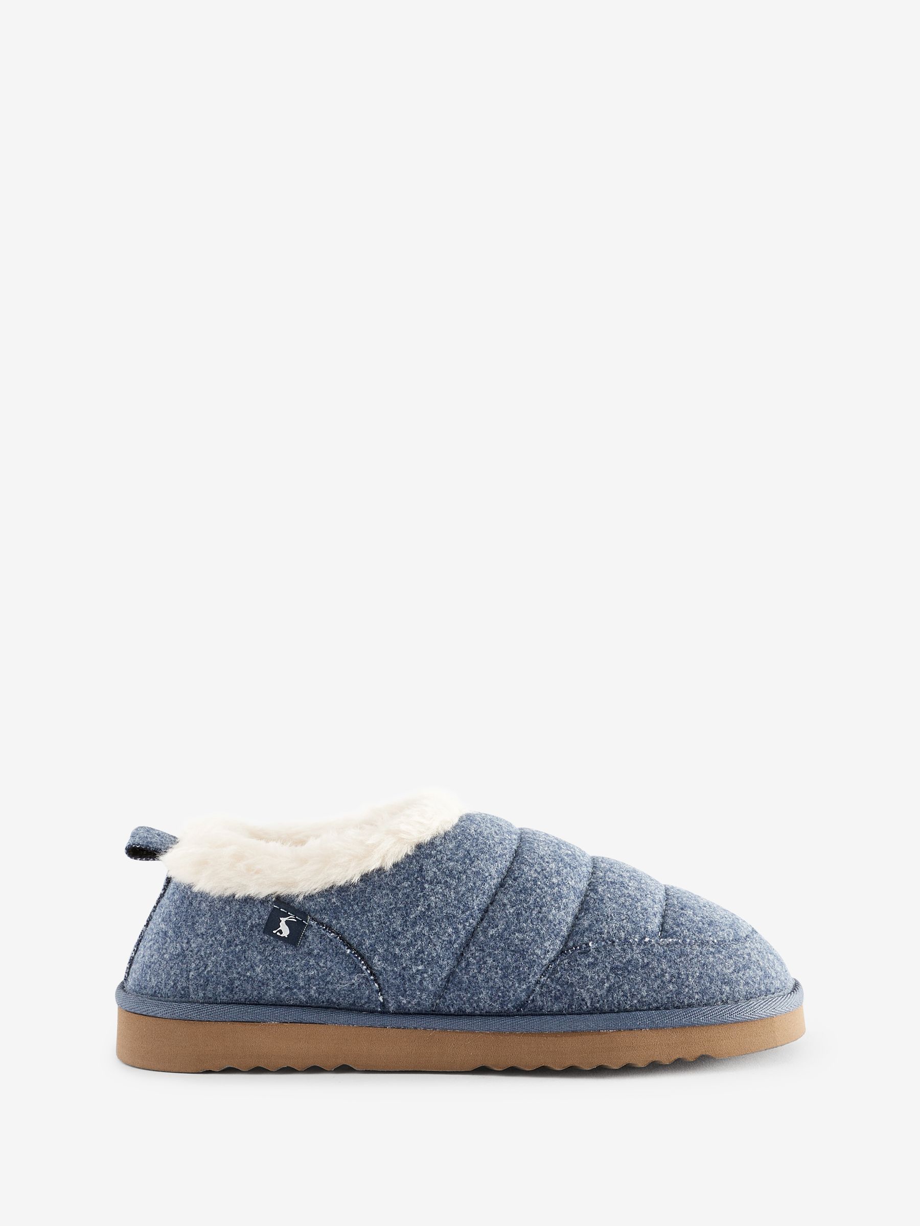 Women's Lazydays Navy Faux Fur Lined Slippers - Image 1 of 1