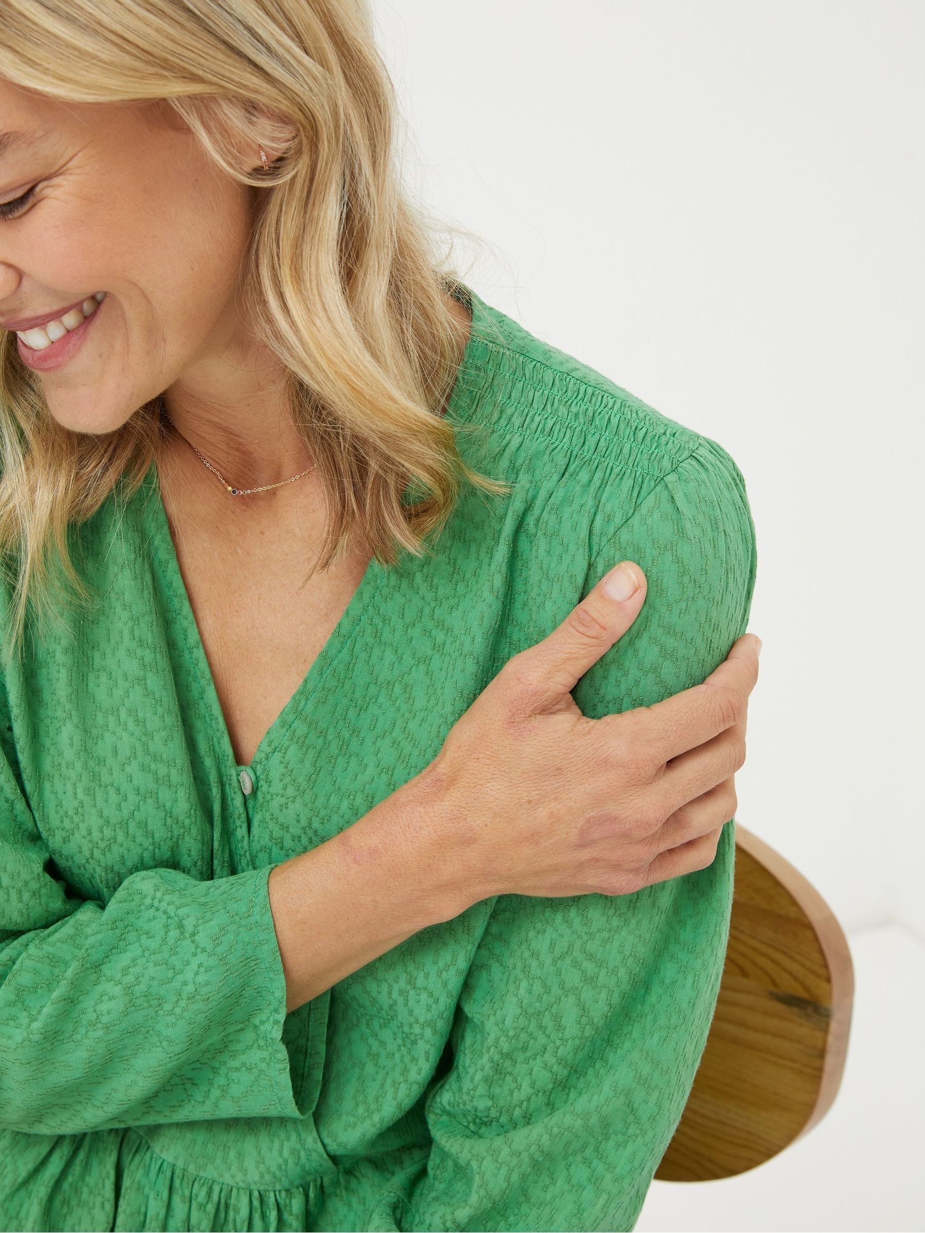 Green Frankie Wrap Blouse - Image 3 of 4