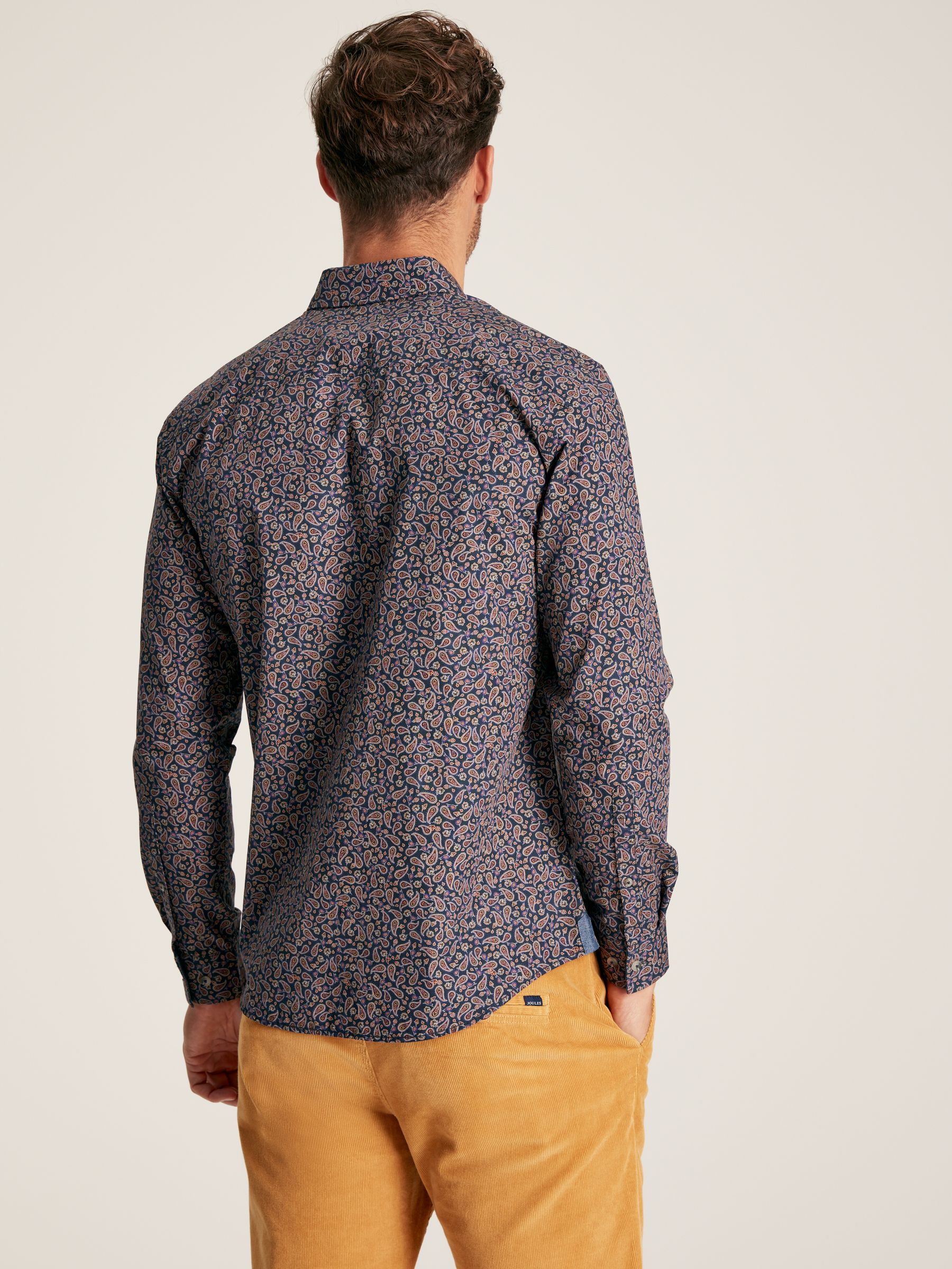 Invitation Navy Paisley Cotton Shirt - Image 2 of 7 Invitation Navy Paisley Cotton Shirt - Image 2 of 7