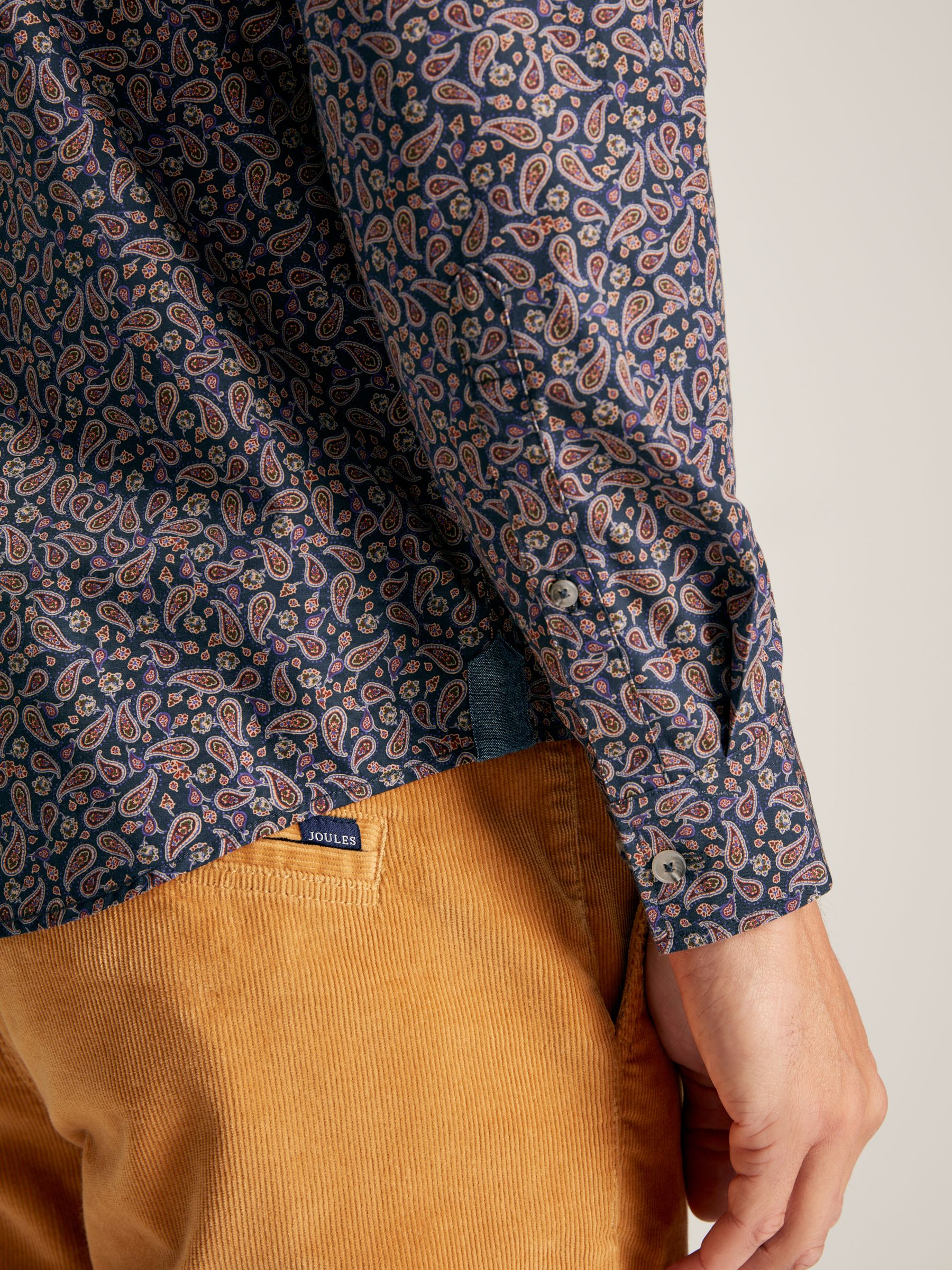 Invitation Navy Paisley Cotton Shirt - Image 5 of 7