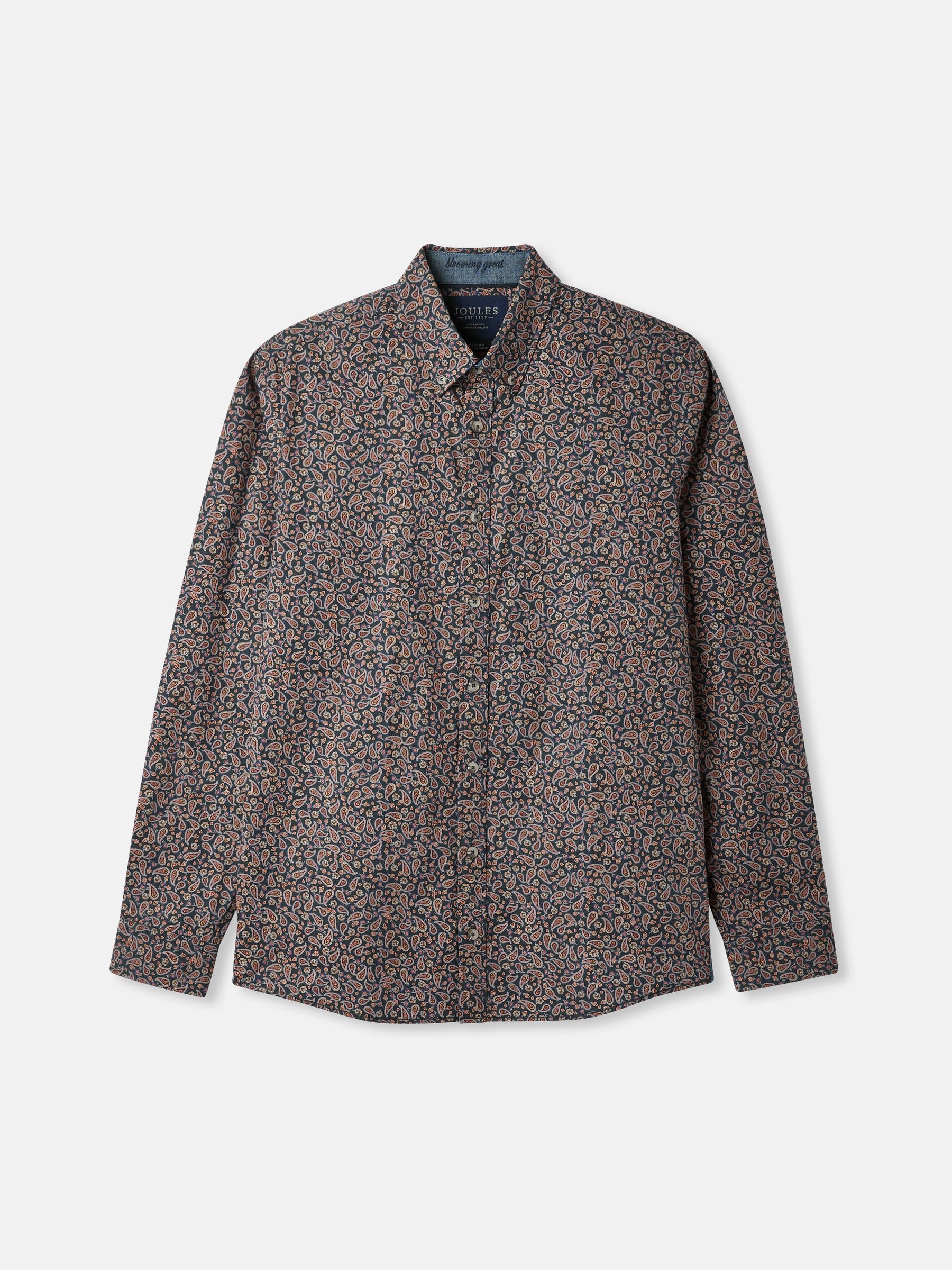 Invitation Navy Paisley Cotton Shirt - Image 7 of 7