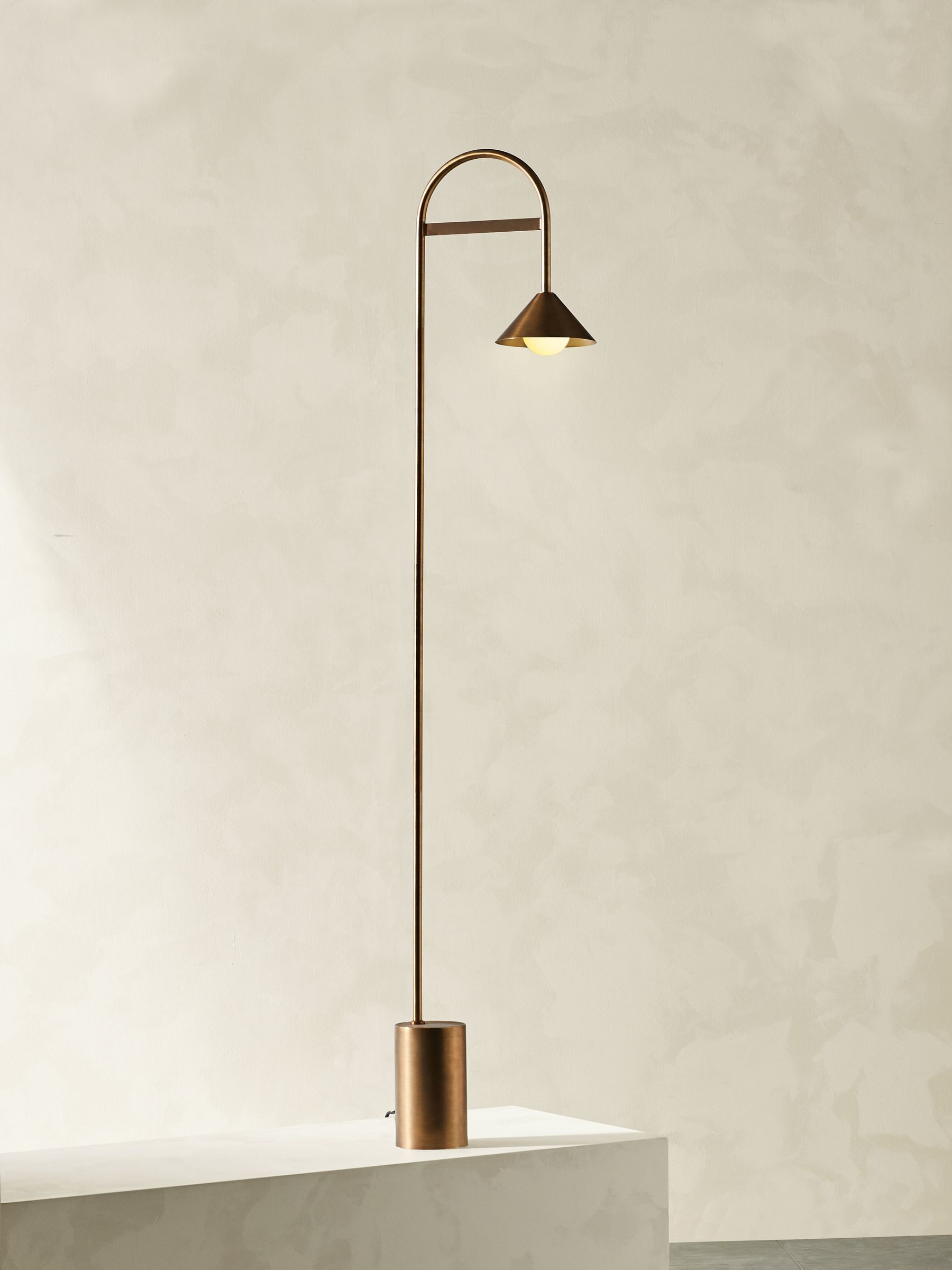 Rhett Floor Lamp in Brass - Image 1 of 3