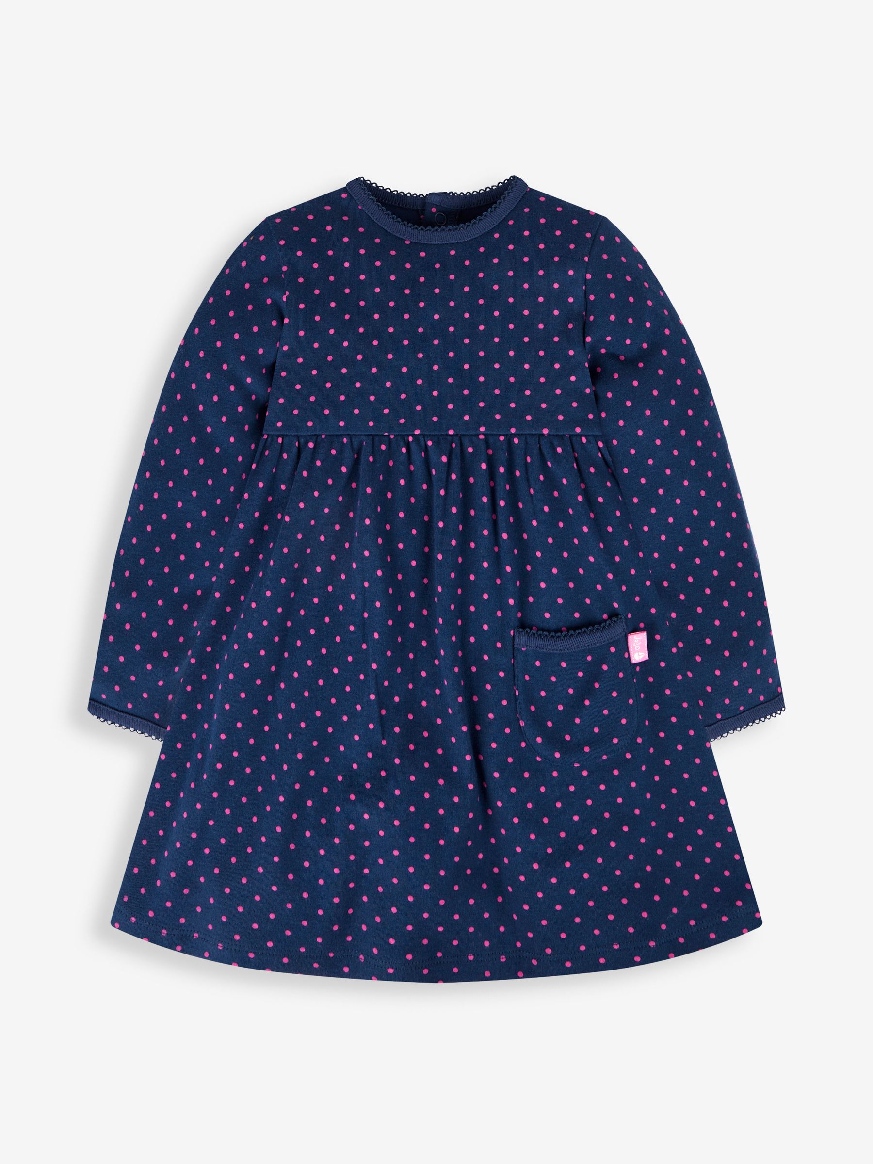 Navy Blue Spot Dress - Image 1 of 3