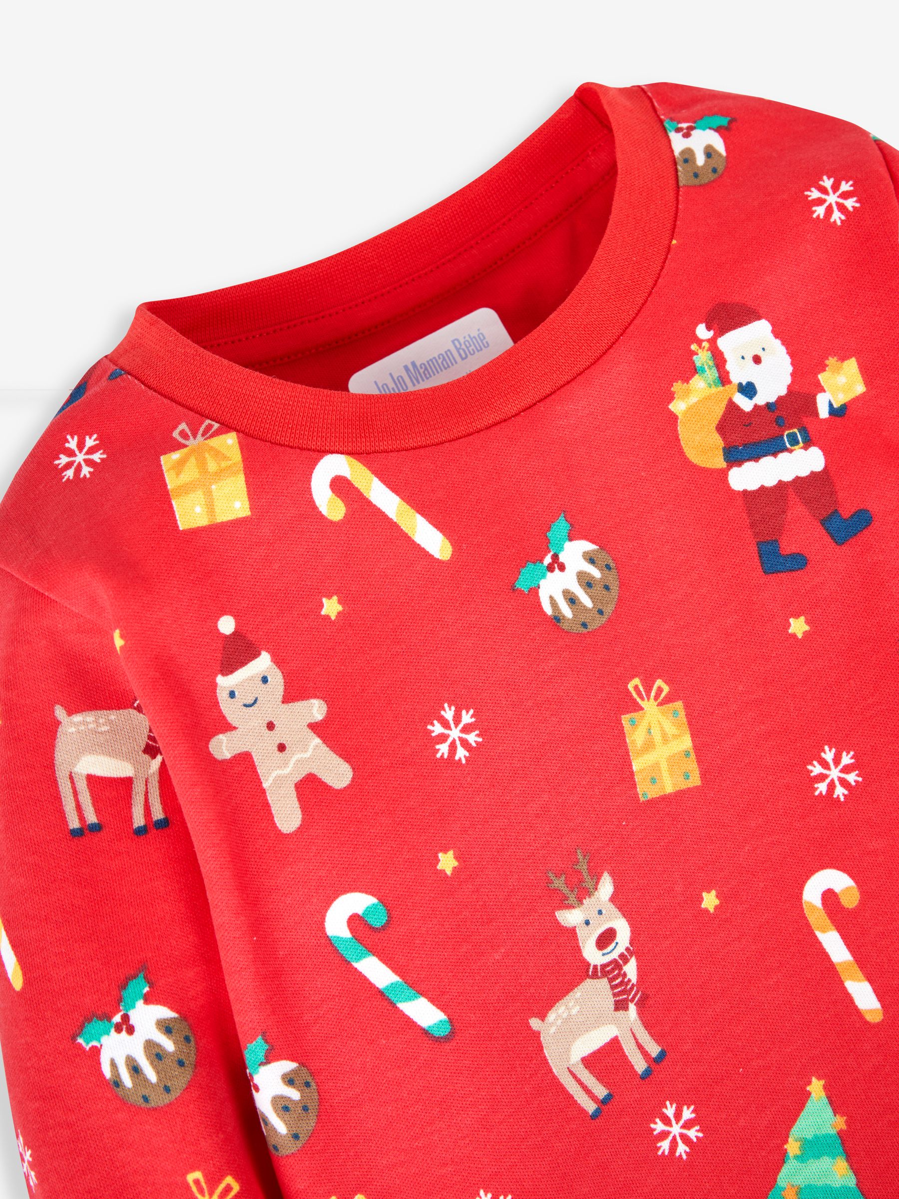 Red Kids' Christmas Print Jersey Pyjamas - Image 11 of 11