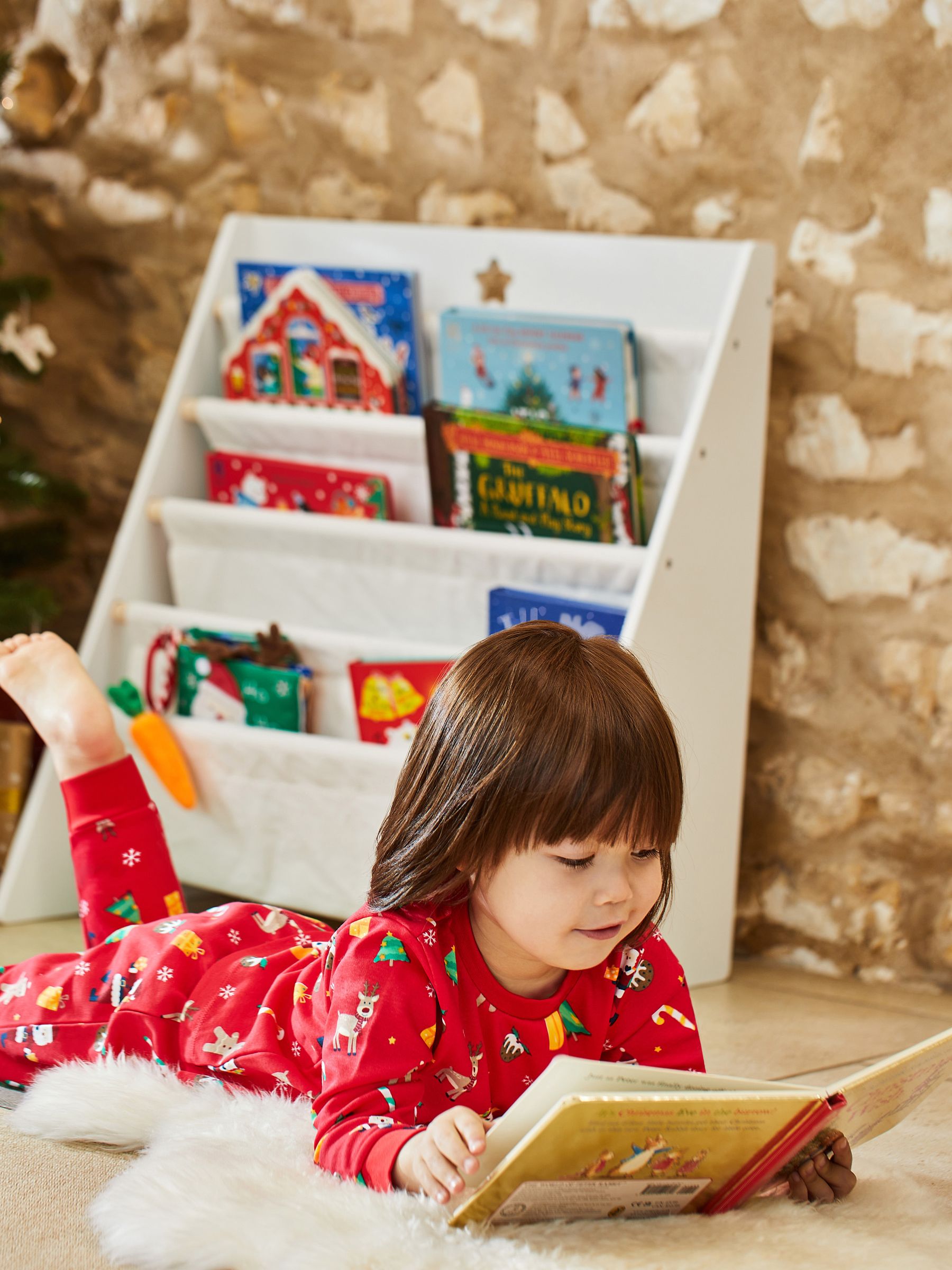 Red Kids' Christmas Print Jersey Pyjamas - Image 3 of 11