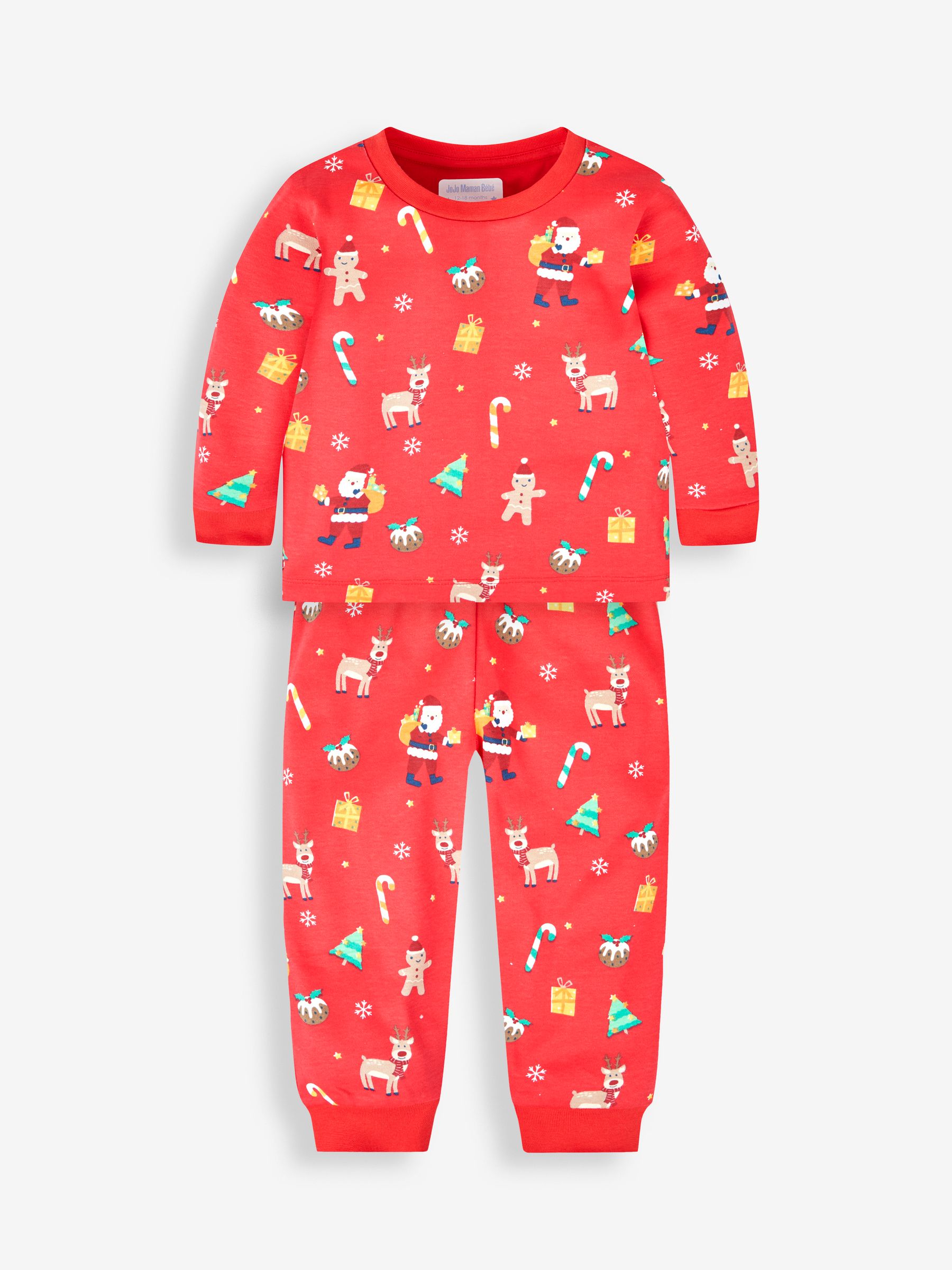 Red Kids' Christmas Print Jersey Pyjamas - Image 6 of 11