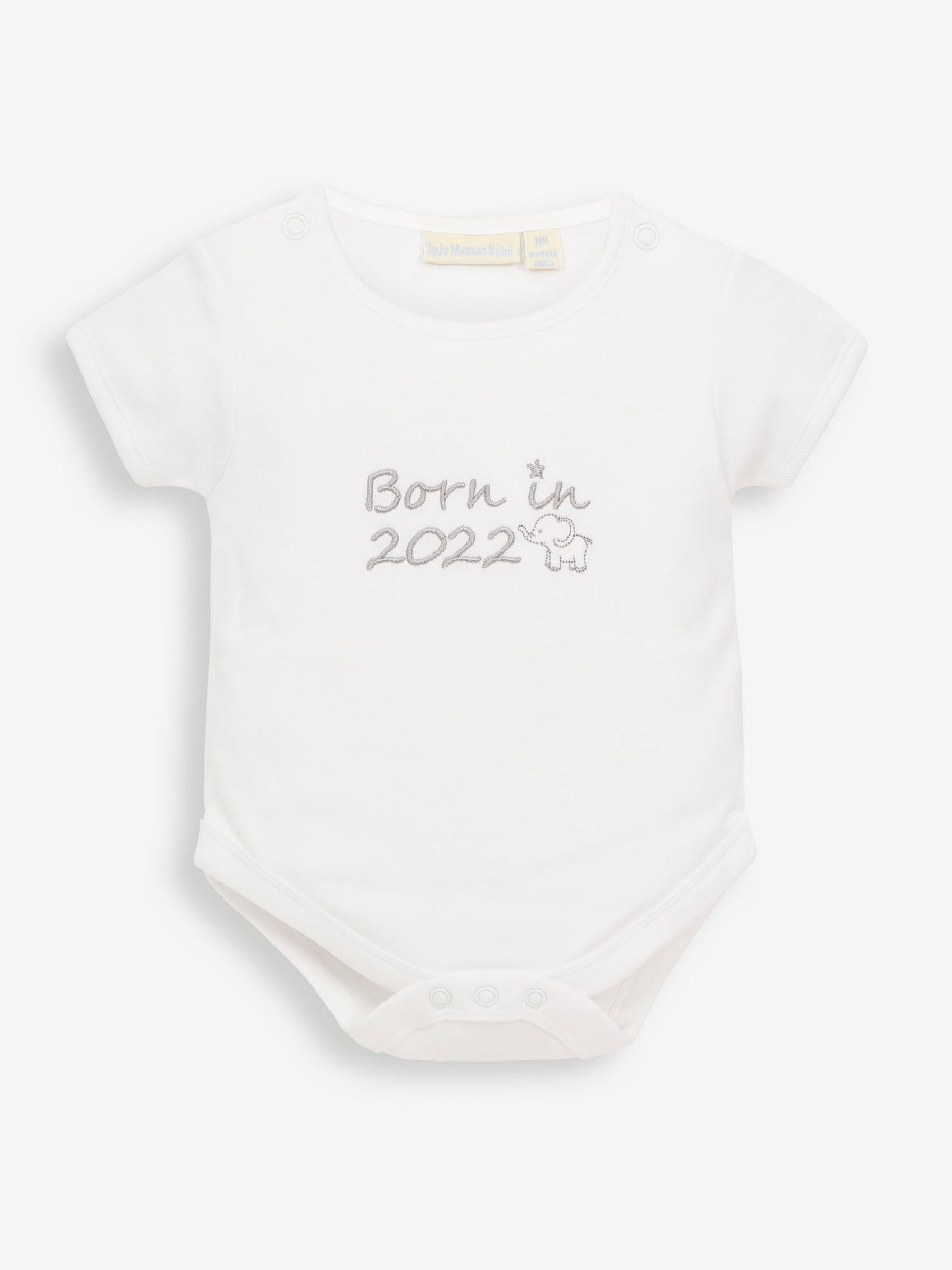 White Born in 2022 Embroidered Body - Image 1 of 2