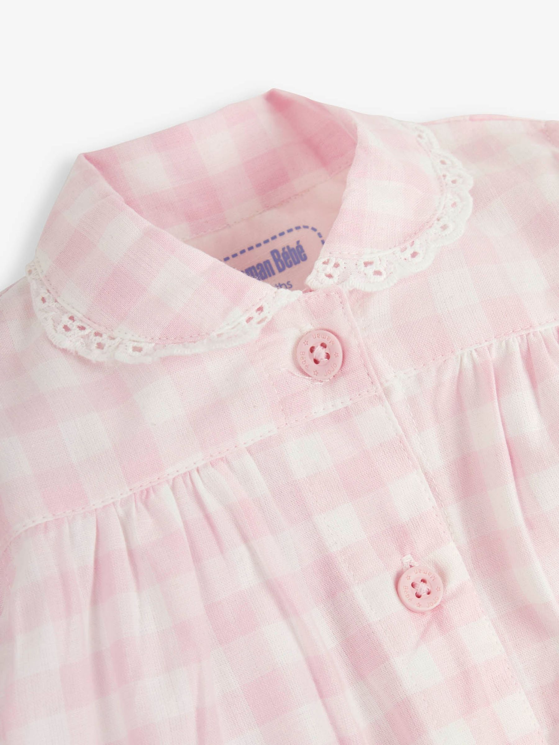Pink Mouse Gingham All-In-One Pyjamas - Image 2 of 3