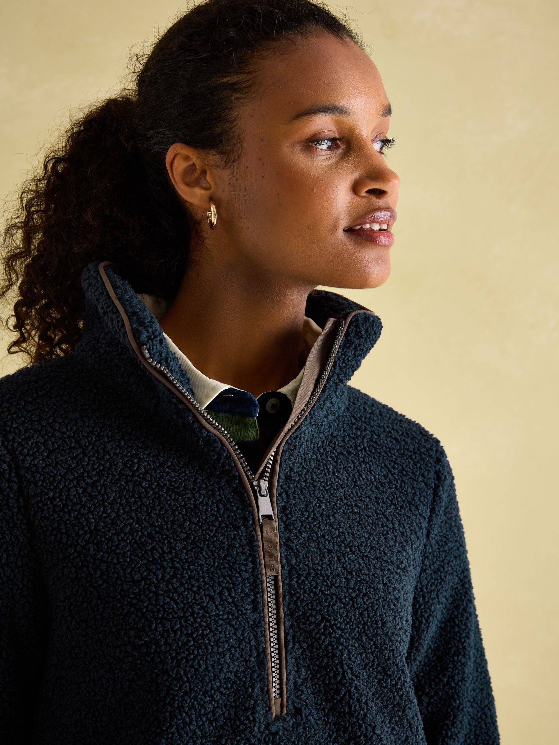 Aldeburgh Navy Quarter Zip Fleece - Image 5 of 7