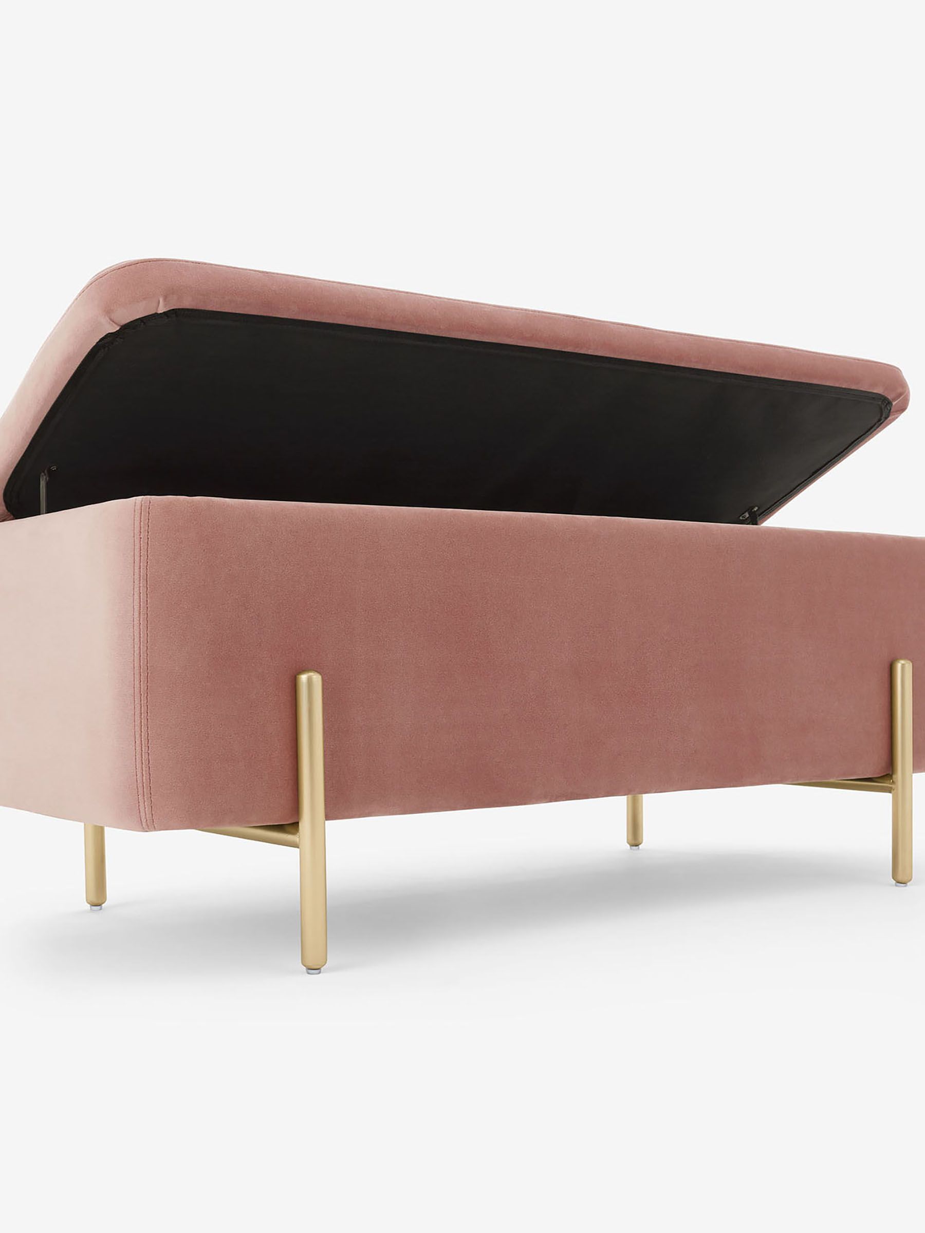 Asare Storage Ottoman Bench in Blush Pink - Image 3 of 4