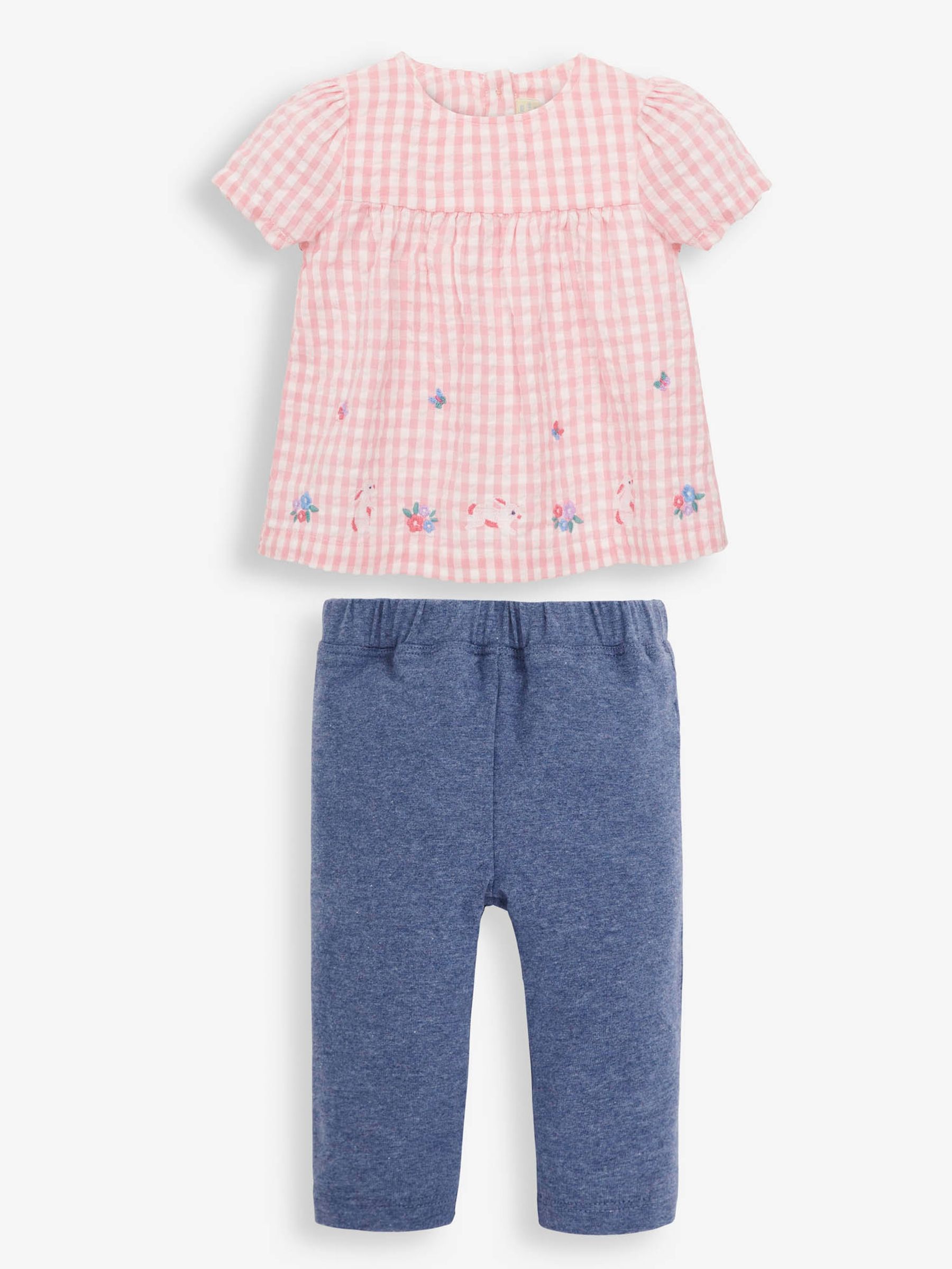 Pink 2-Piece Gingham Baby Tunic & Leggings Set - Image 1 of 3