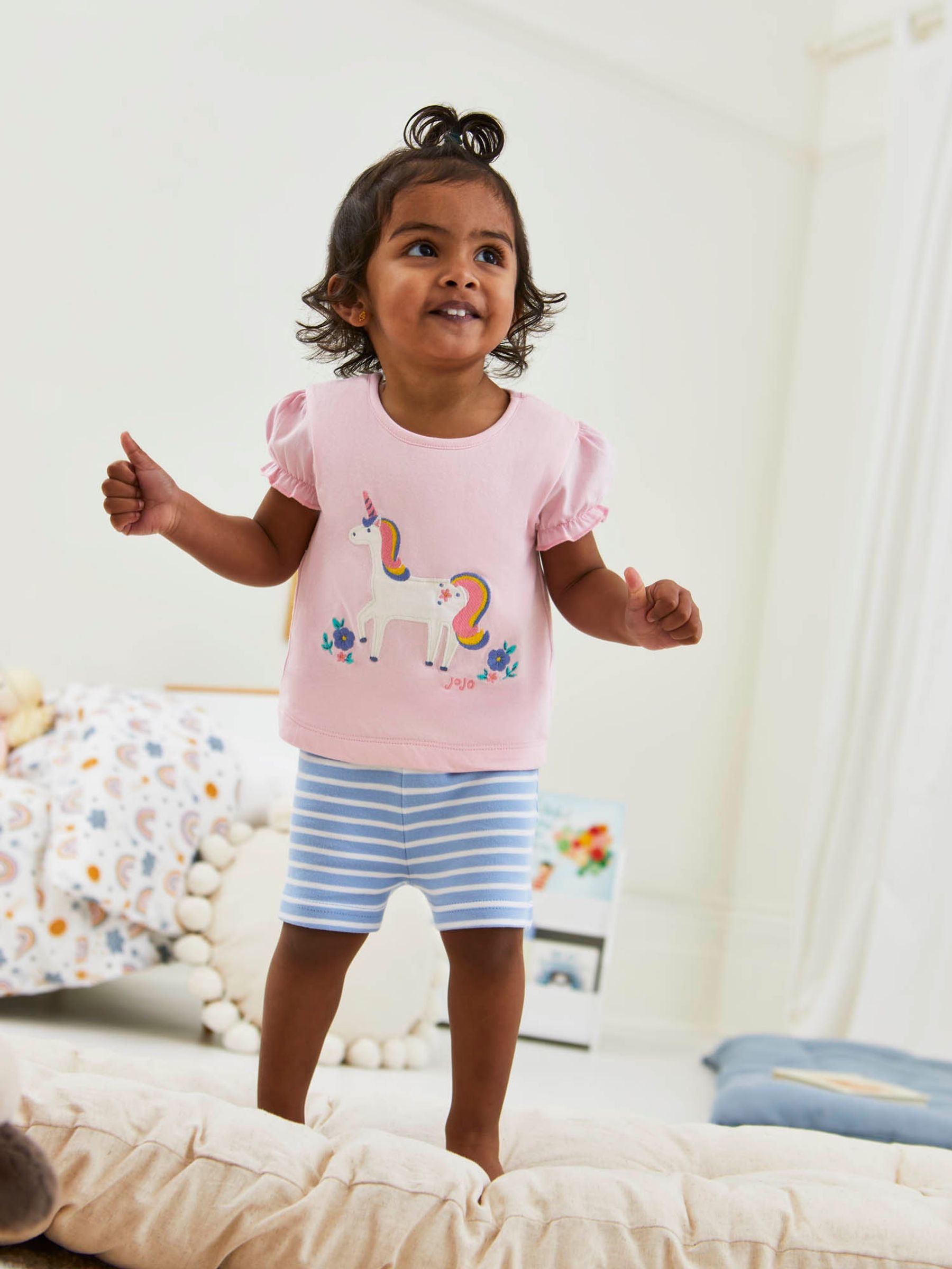 Pink Girls' 2-Pack Unicorn Jersey Pyjamas - Image 11 of 11
