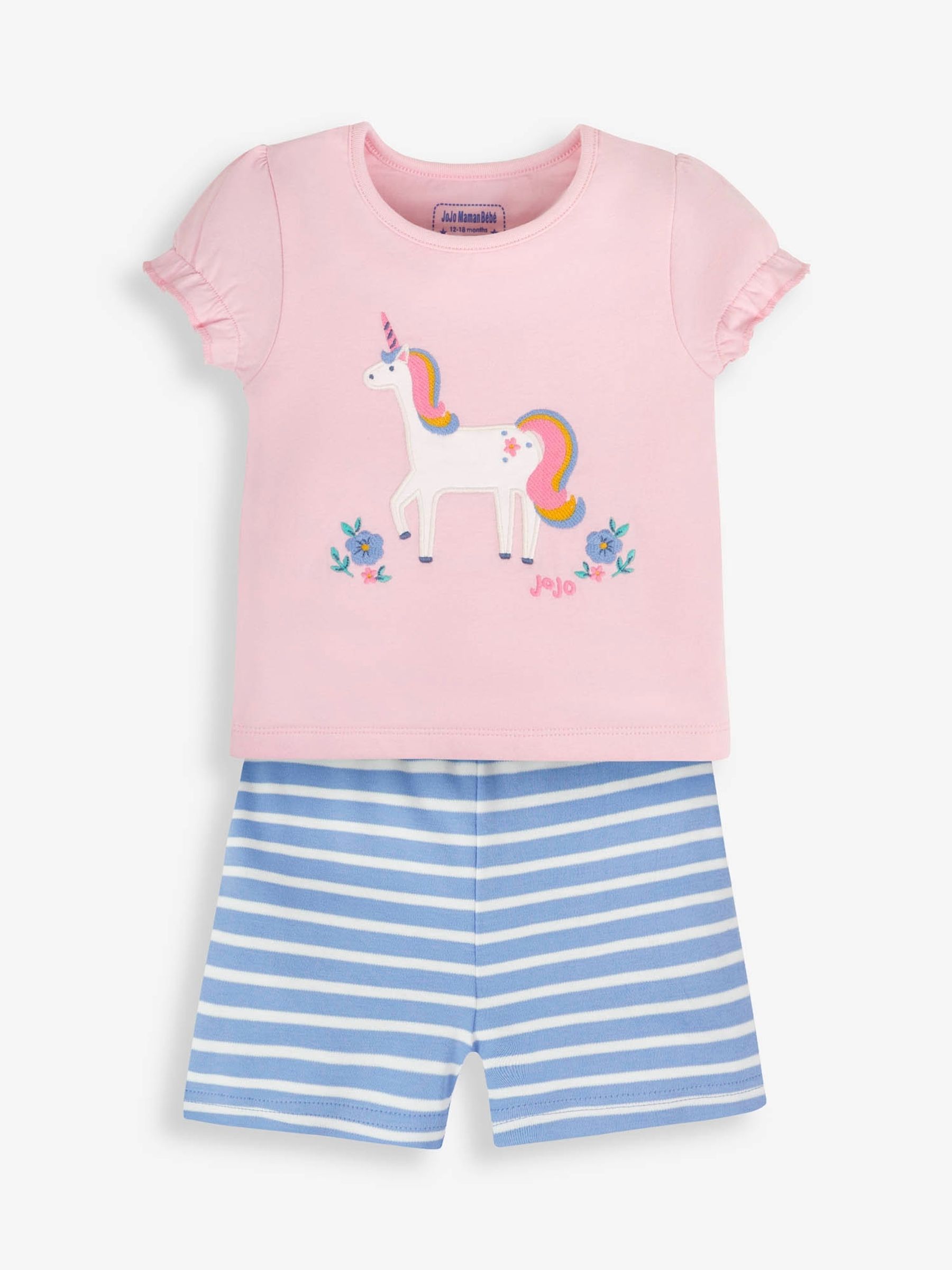 Pink Girls' 2-Pack Unicorn Jersey Pyjamas - Image 3 of 11
