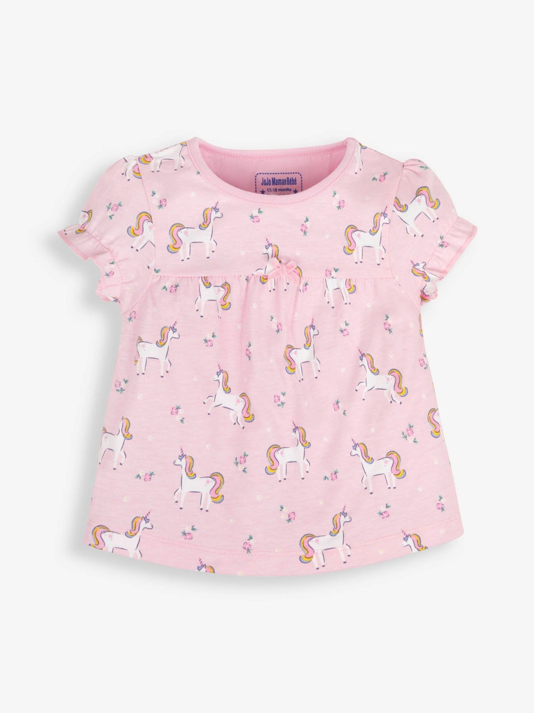 Pink Girls' 2-Pack Unicorn Jersey Pyjamas - Image 6 of 11