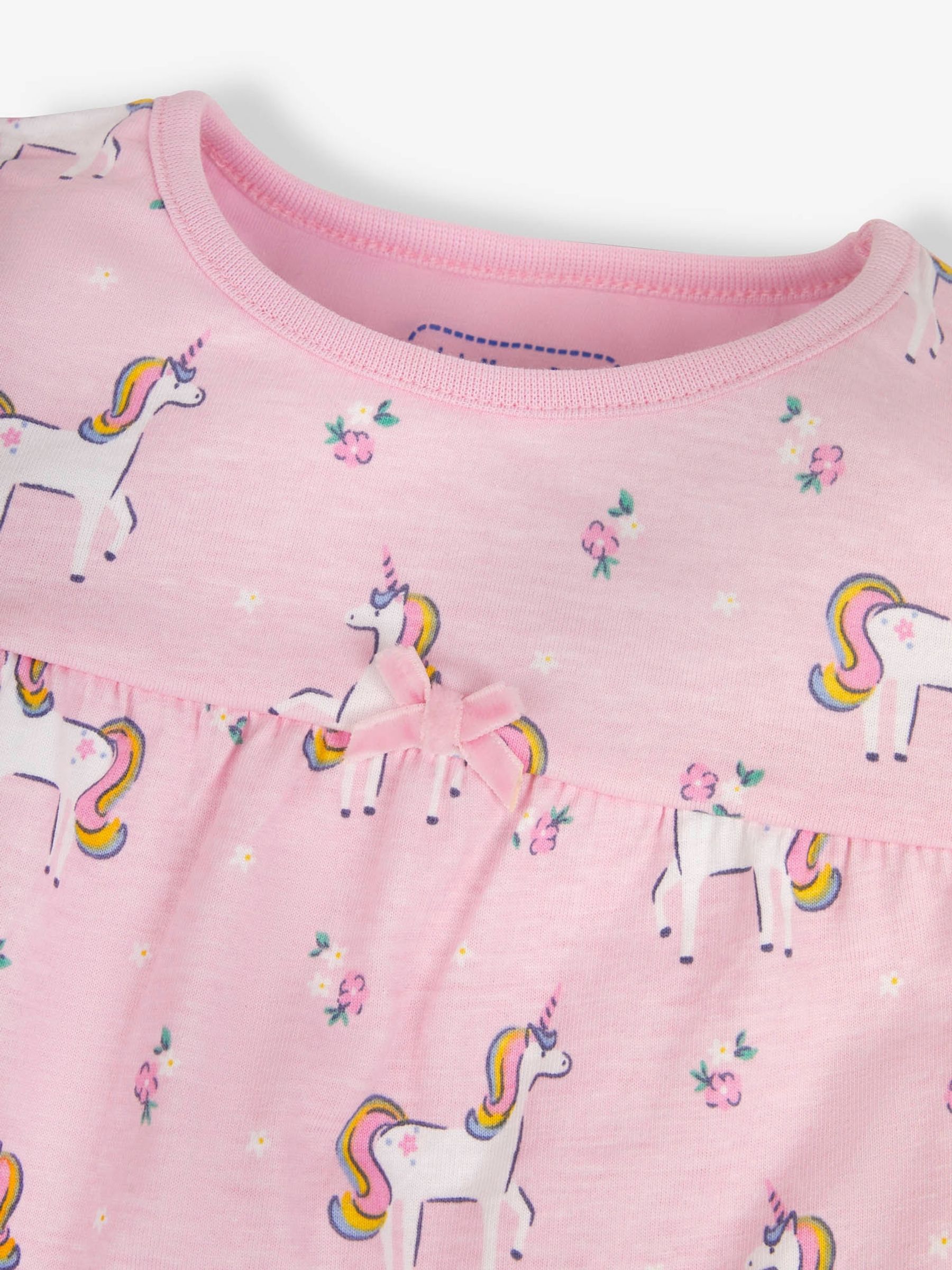 Pink Girls' 2-Pack Unicorn Jersey Pyjamas - Image 9 of 11