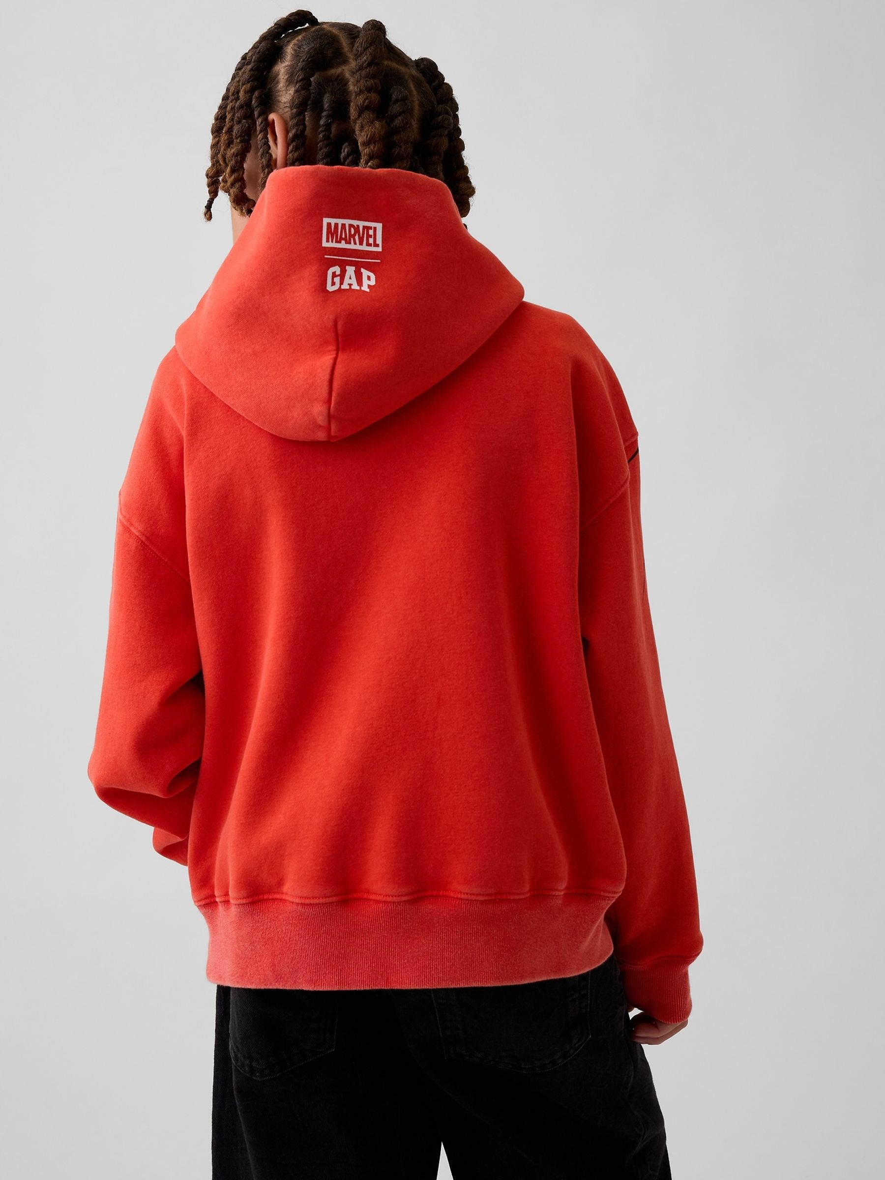 Red Marvel Vintage Soft Spider-Man Relaxed Hoodie - Image 2 of 5 Red Marvel Vintage Soft Spider-Man Relaxed Hoodie - Image 2 of 5