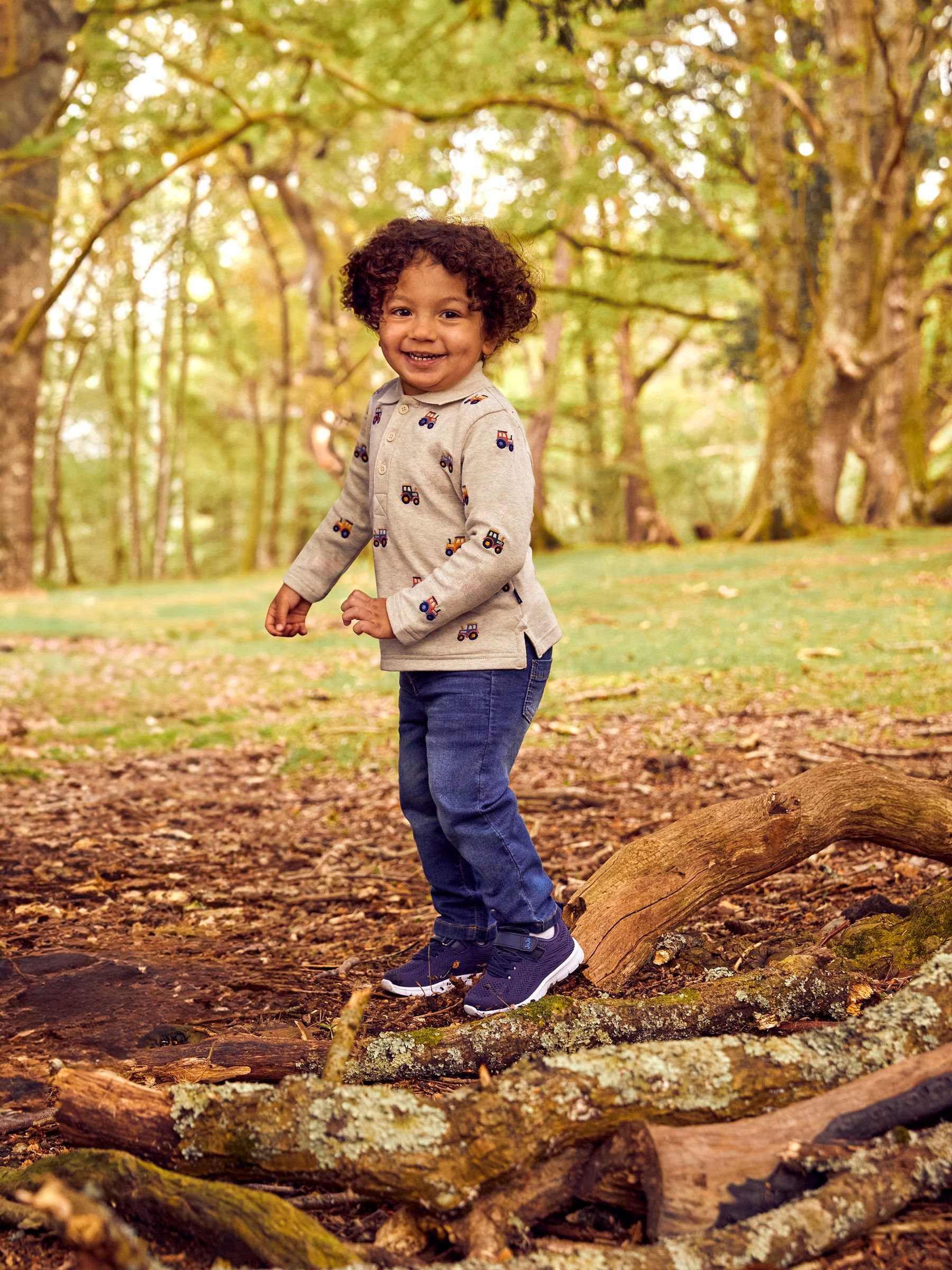 Natural Boys' Tractor Embroidered Polo Shirt - Image 3 of 6