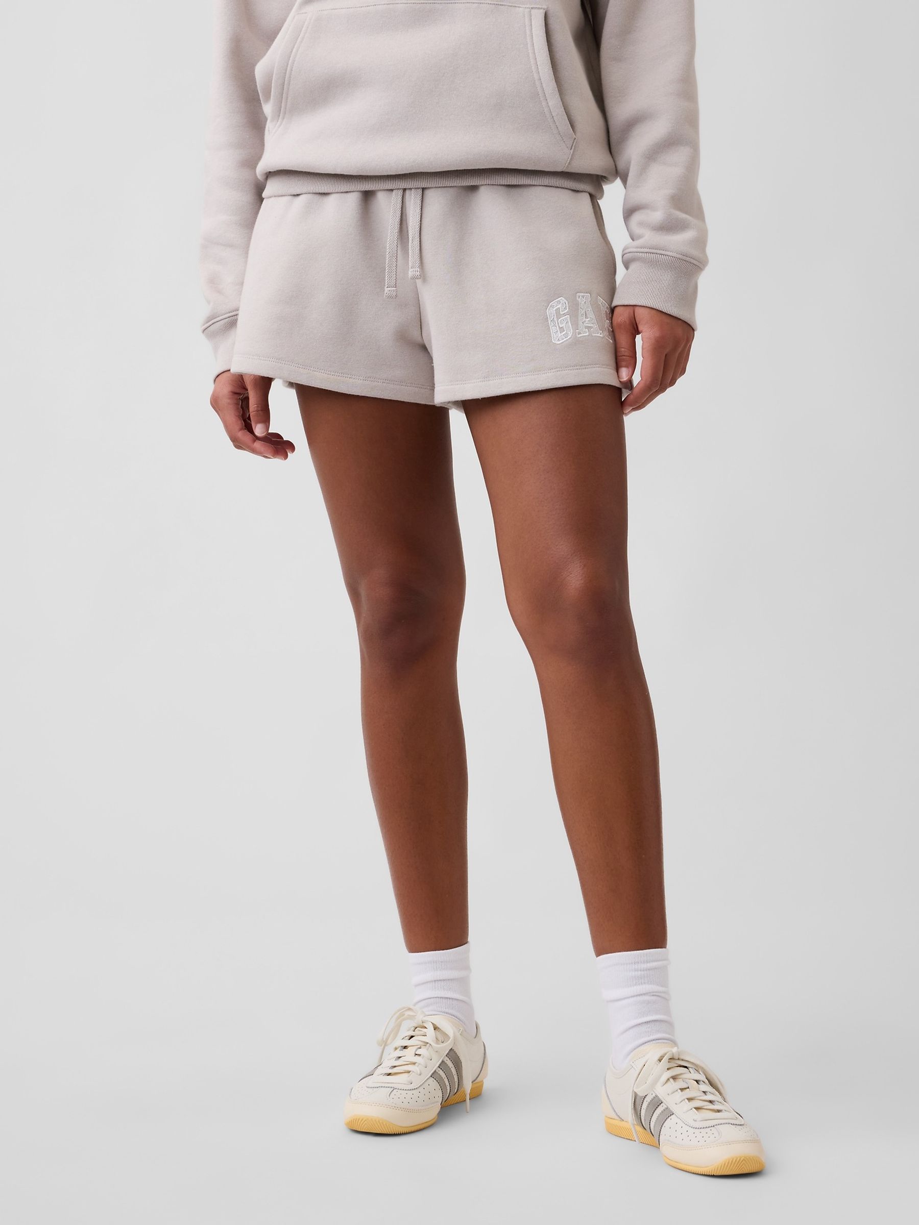 Beige Logo Shorts - Image 1 of 5
