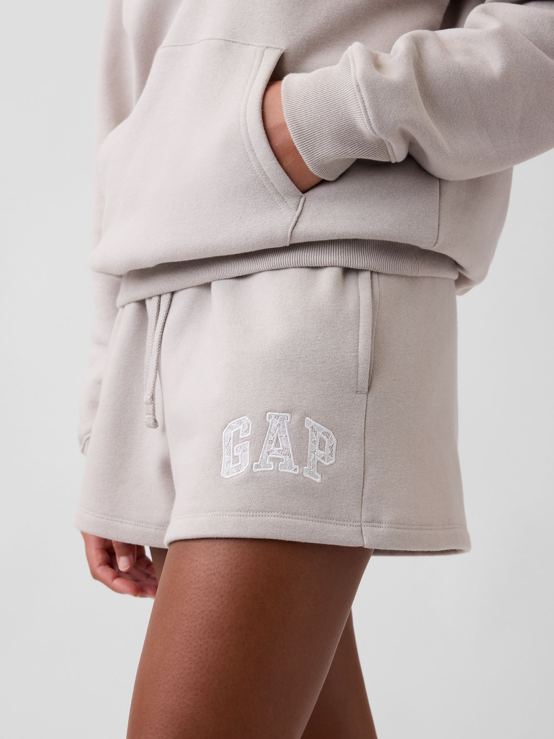 Beige Logo Shorts - Image 4 of 5