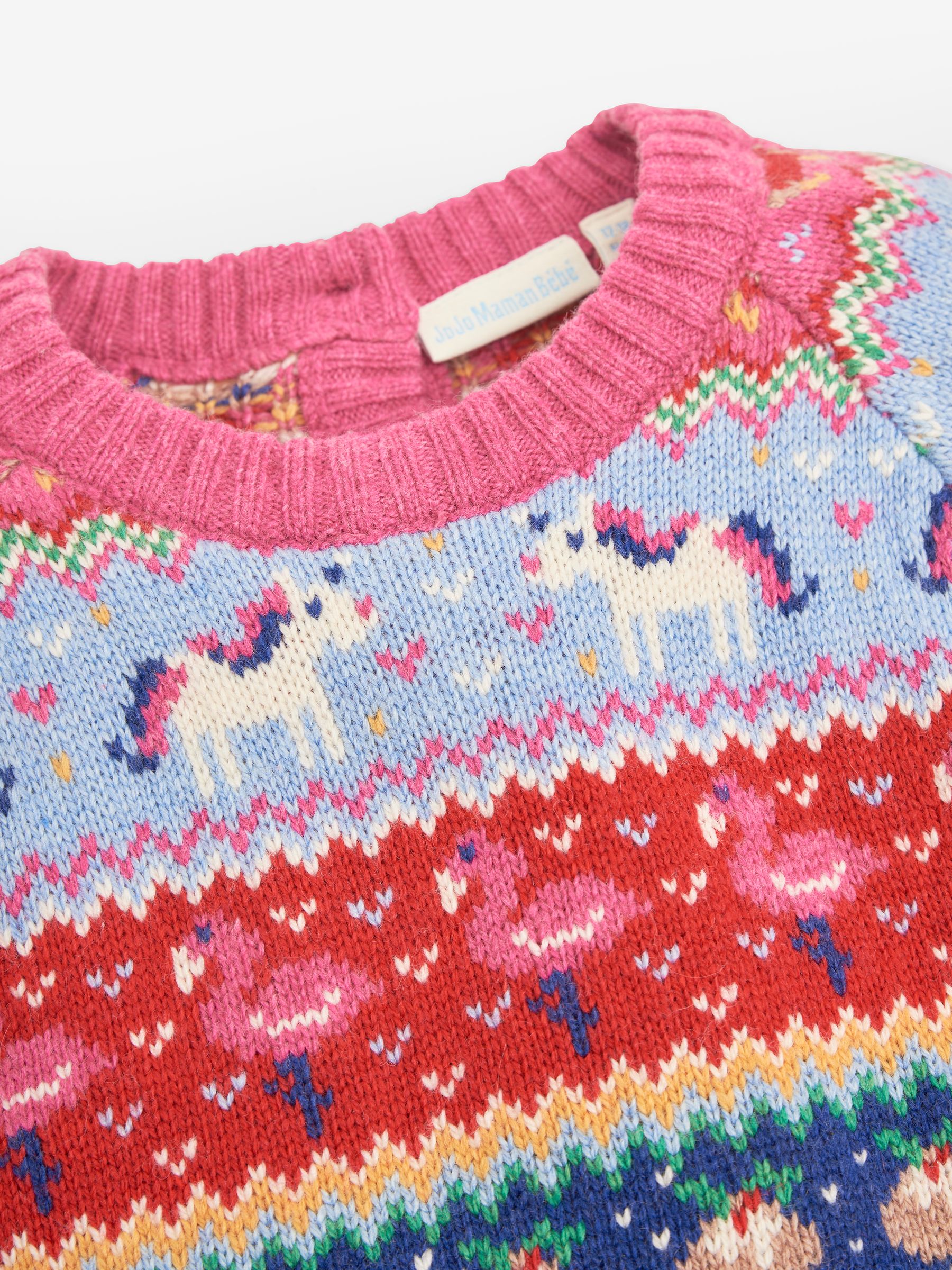 Multi Unicorn Fair Isle Pattern Jumper - Image 2 of 2