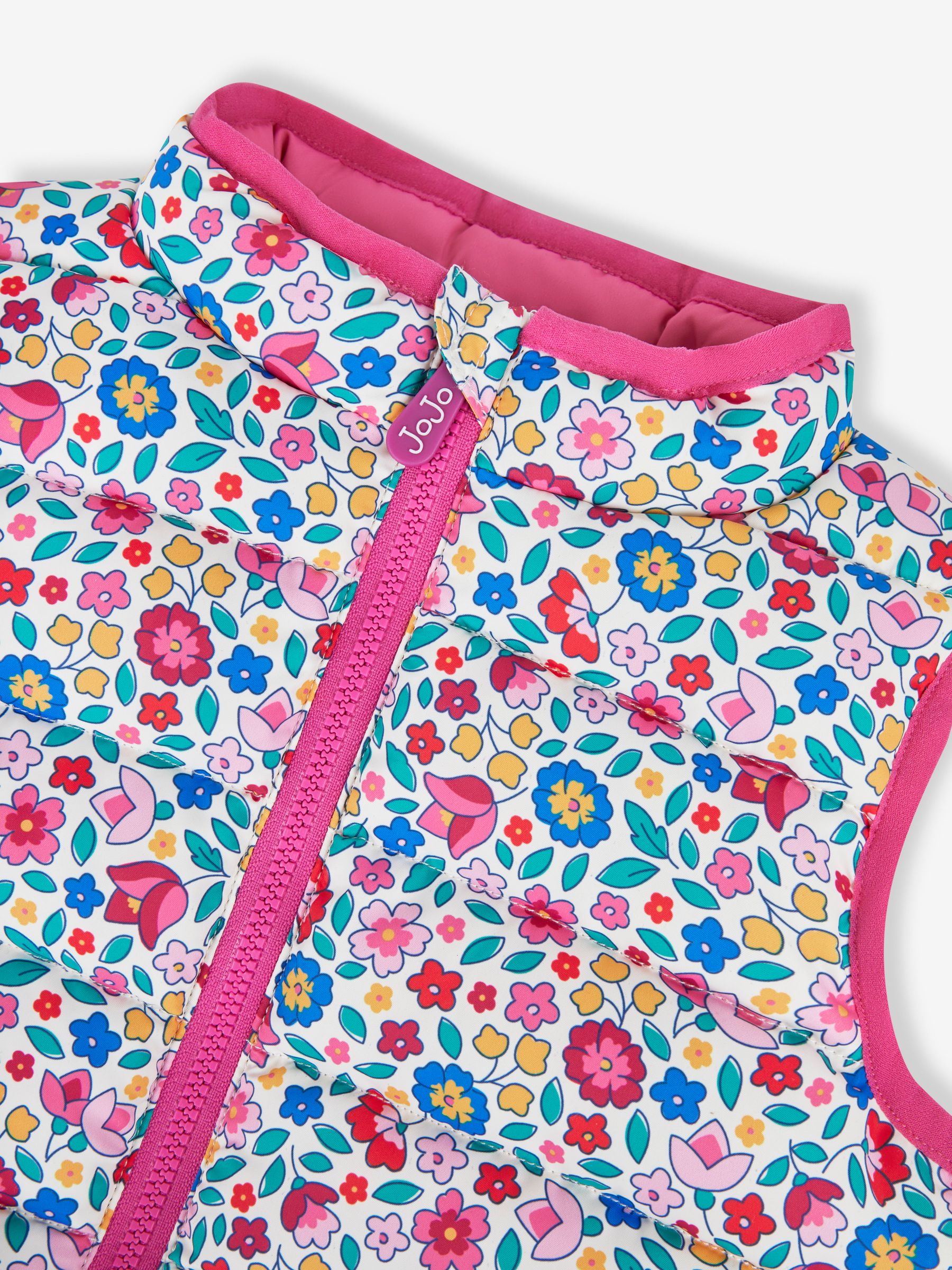 Fuchsia Floral Puffer Gilet - Image 2 of 6
