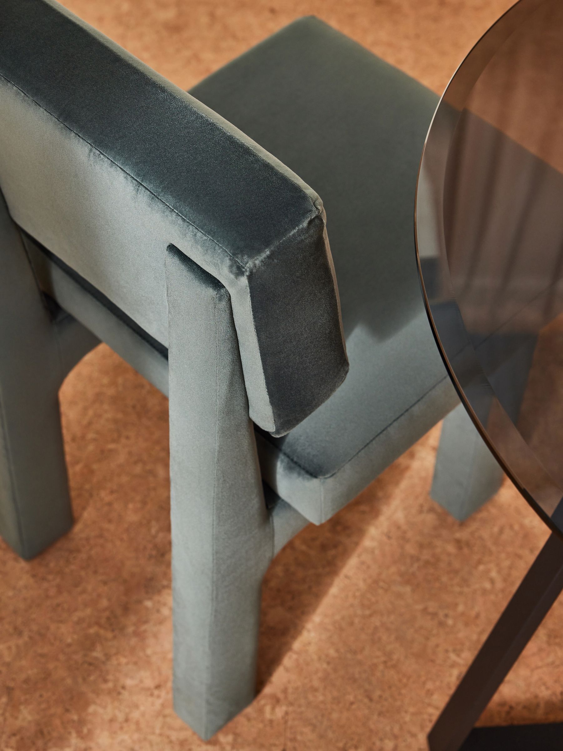 Set of 2 Savea Dining Chairs in Grey - Image 2 of 2