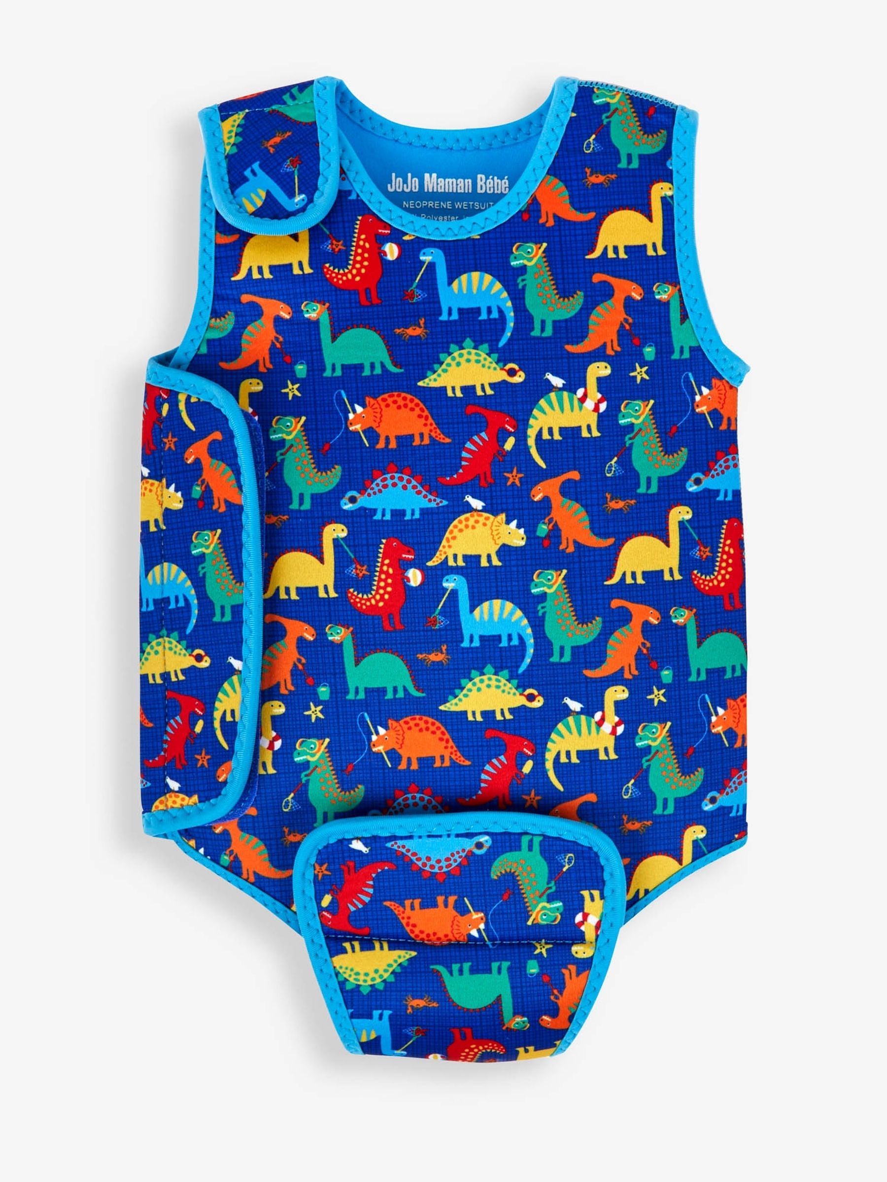 Blue Dino Print Baby Wetsuit - Image 2 of 4