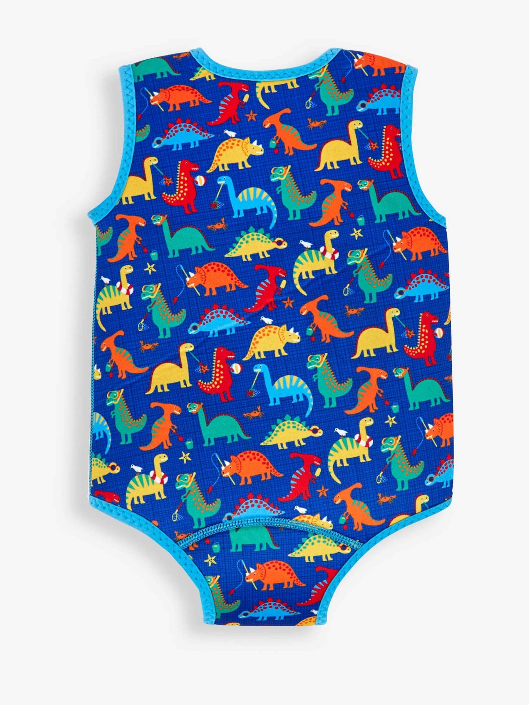 Blue Dino Print Baby Wetsuit - Image 3 of 4