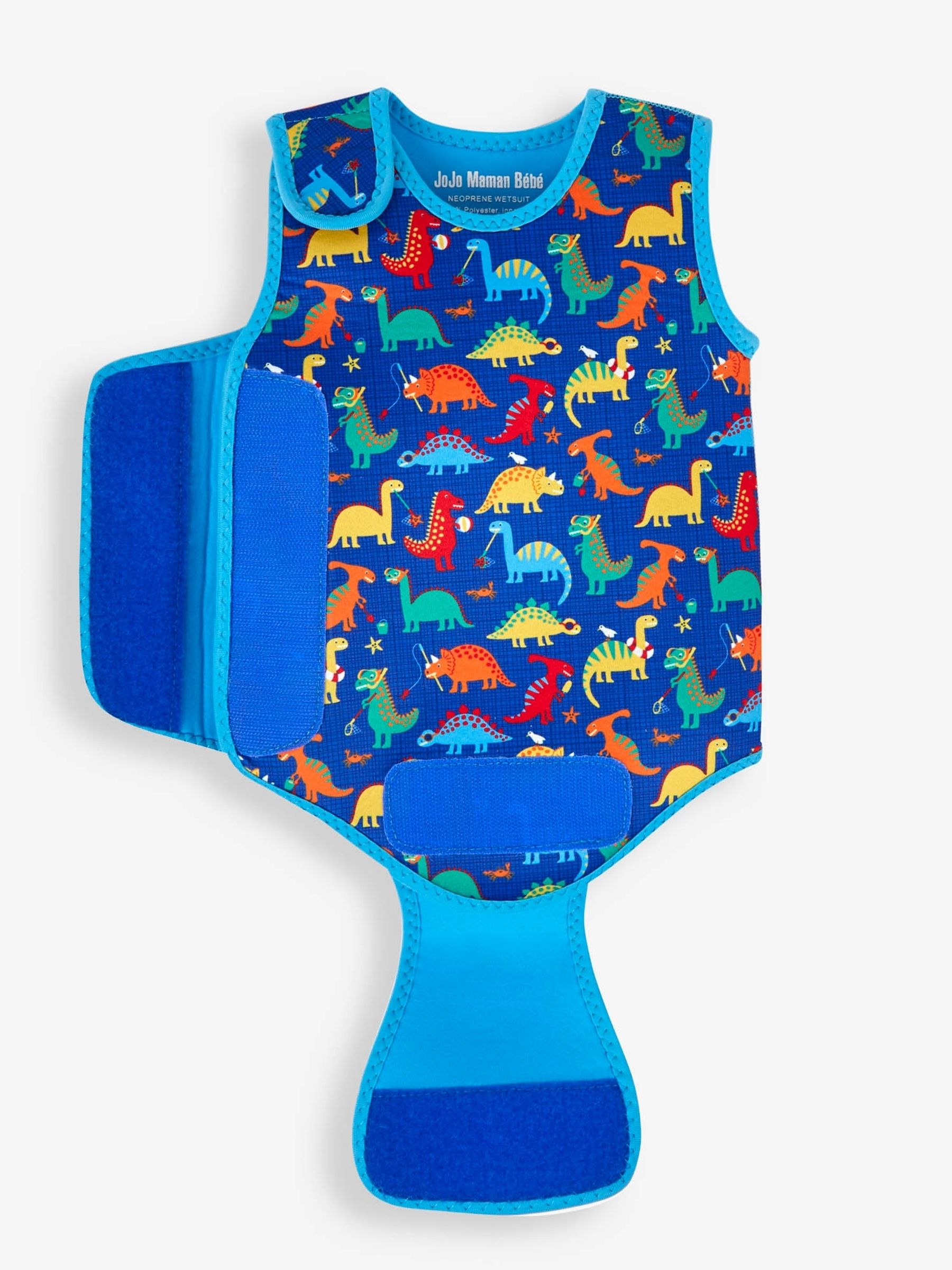 Blue Dino Print Baby Wetsuit - Image 4 of 4