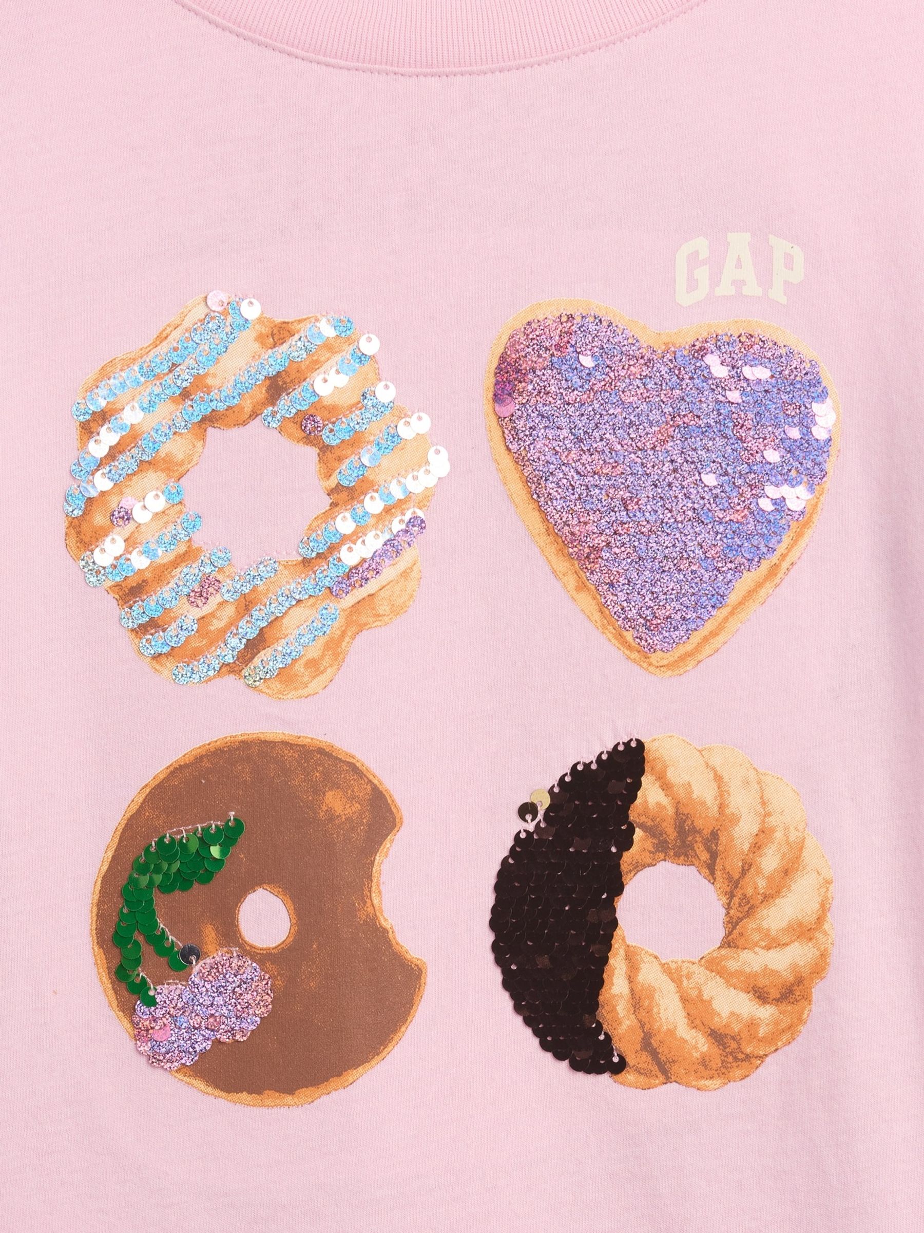 Pink Cookies Oversized Flip-Sequin Graphic T-Shirt - Image 4 of 4