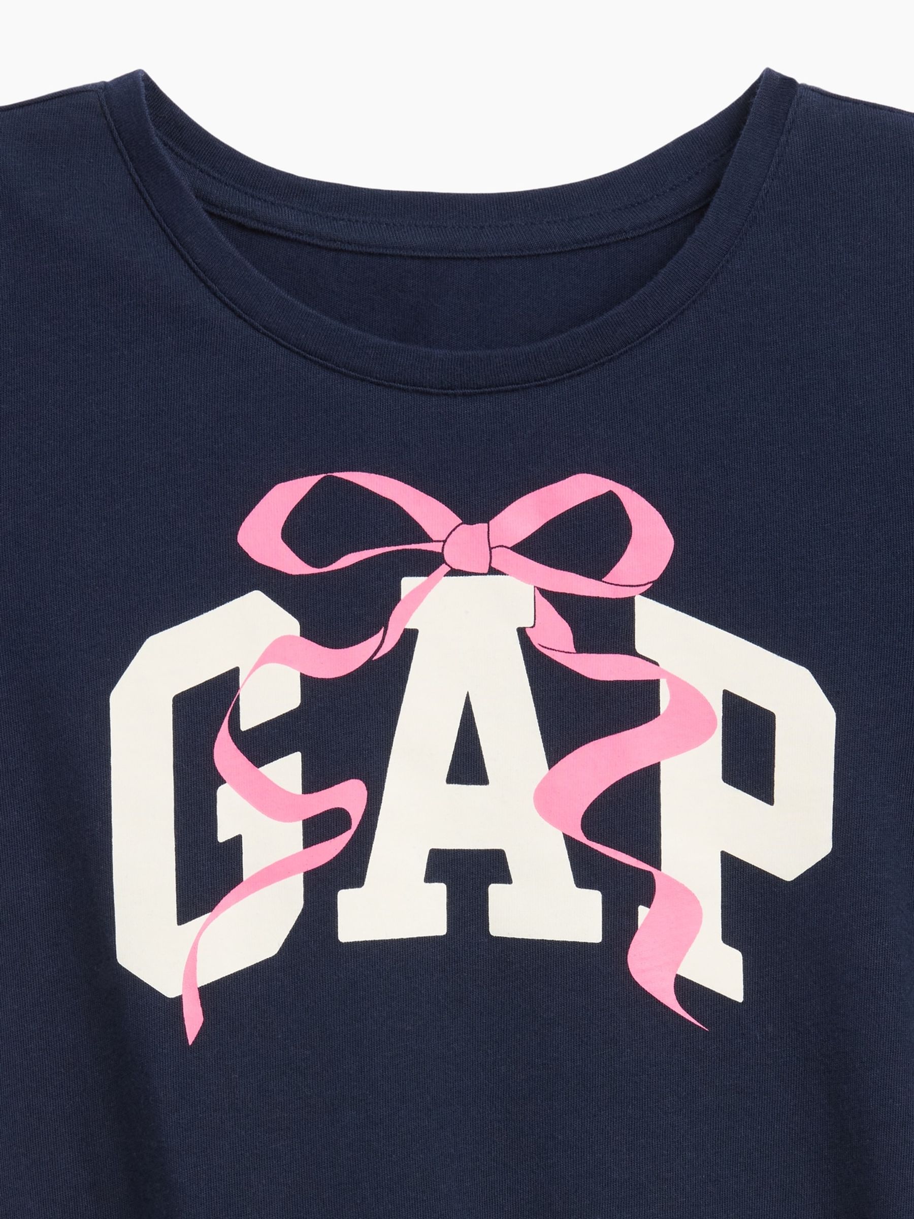 Navy Bow Graphic Short Sleeve T-Shirt - Image 3 of 3