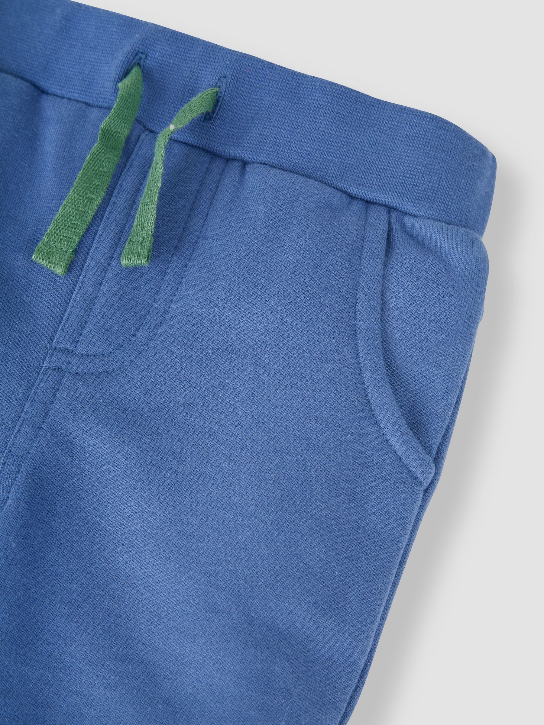 Khaki Green & Blue 100% Cotton Joggers 2 Pack - Image 4 of 5