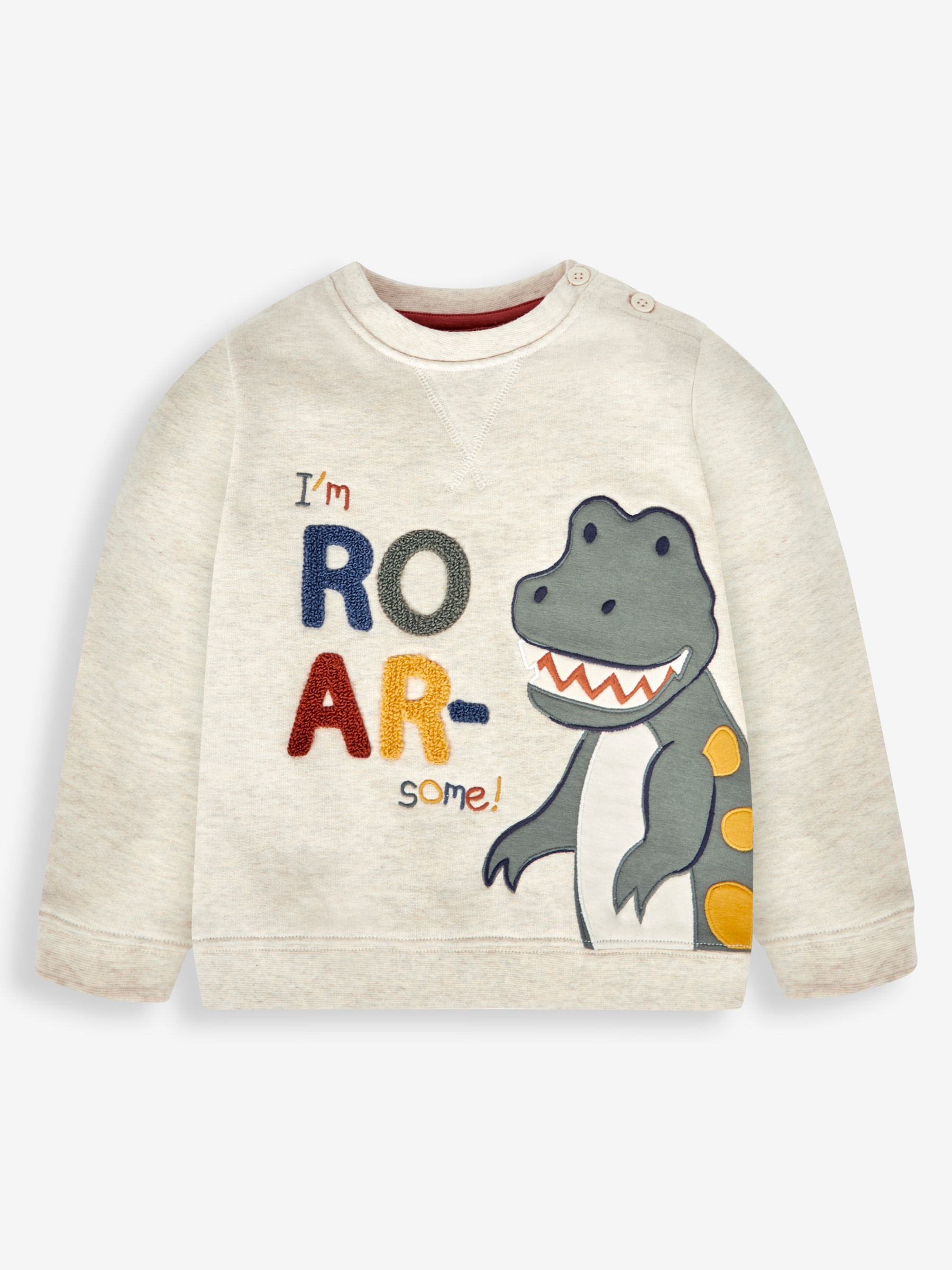 Natural T-Rex Appliqué Sweatshirt - Image 4 of 5