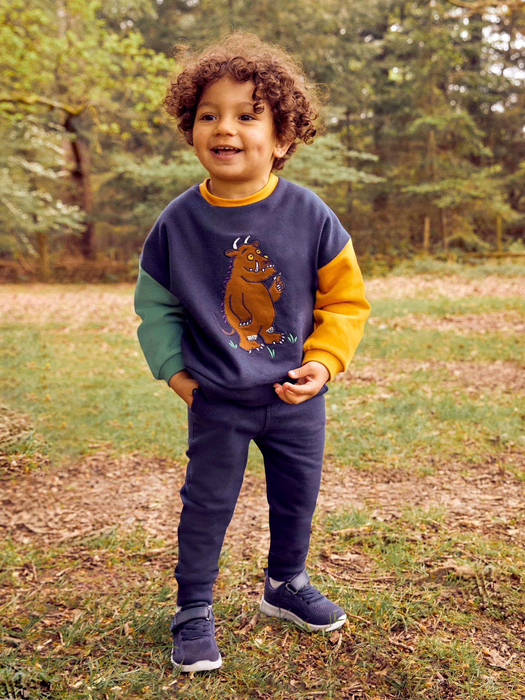 Navy Kids' The Gruffalo Appliqué Sweatshirt & Joggers With Pet In Pocket Set - Image 1 of 10