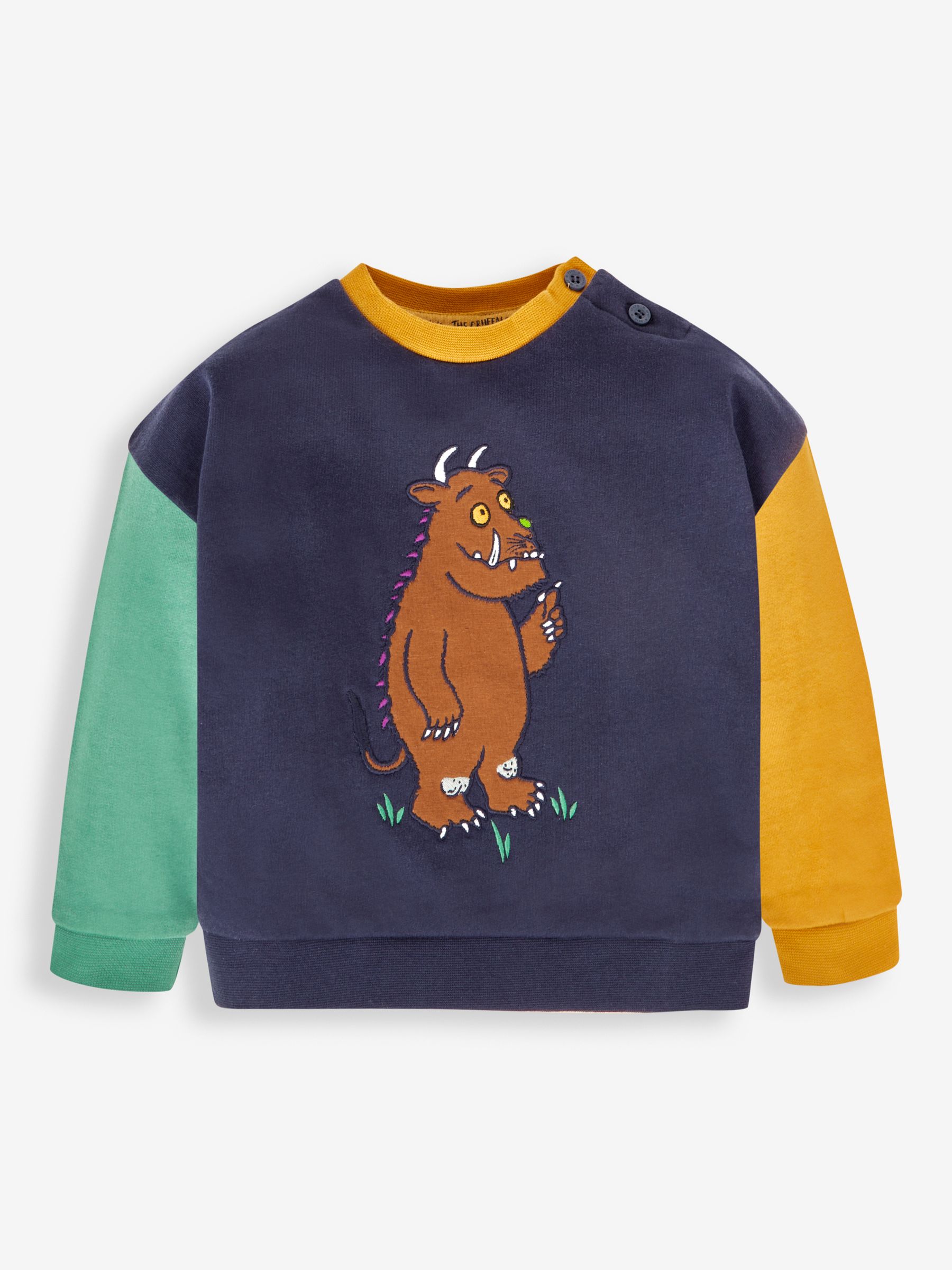 Navy Kids' The Gruffalo Appliqué Sweatshirt & Joggers With Pet In Pocket Set - Image 4 of 10
