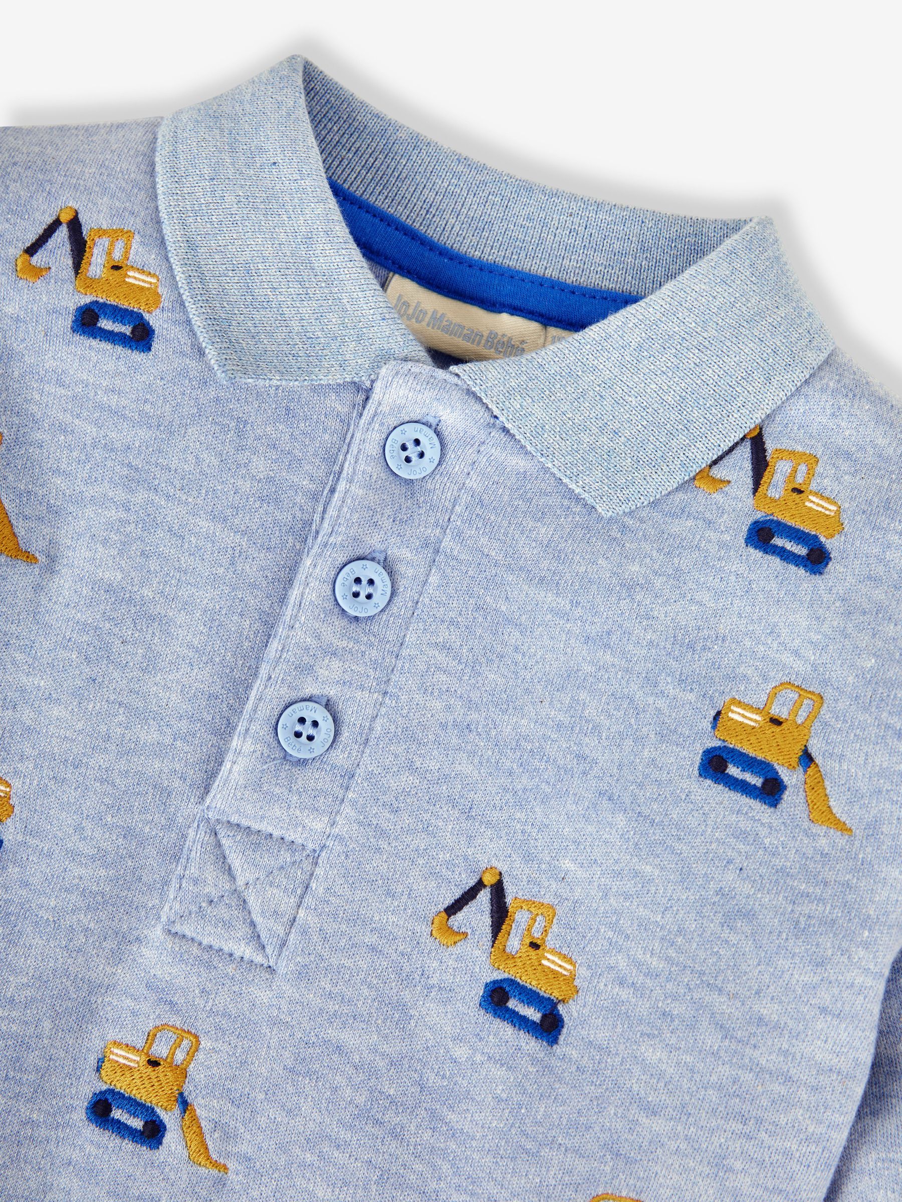 Blue Boys' Digger Embroidered Polo Shirt - Image 2 of 2