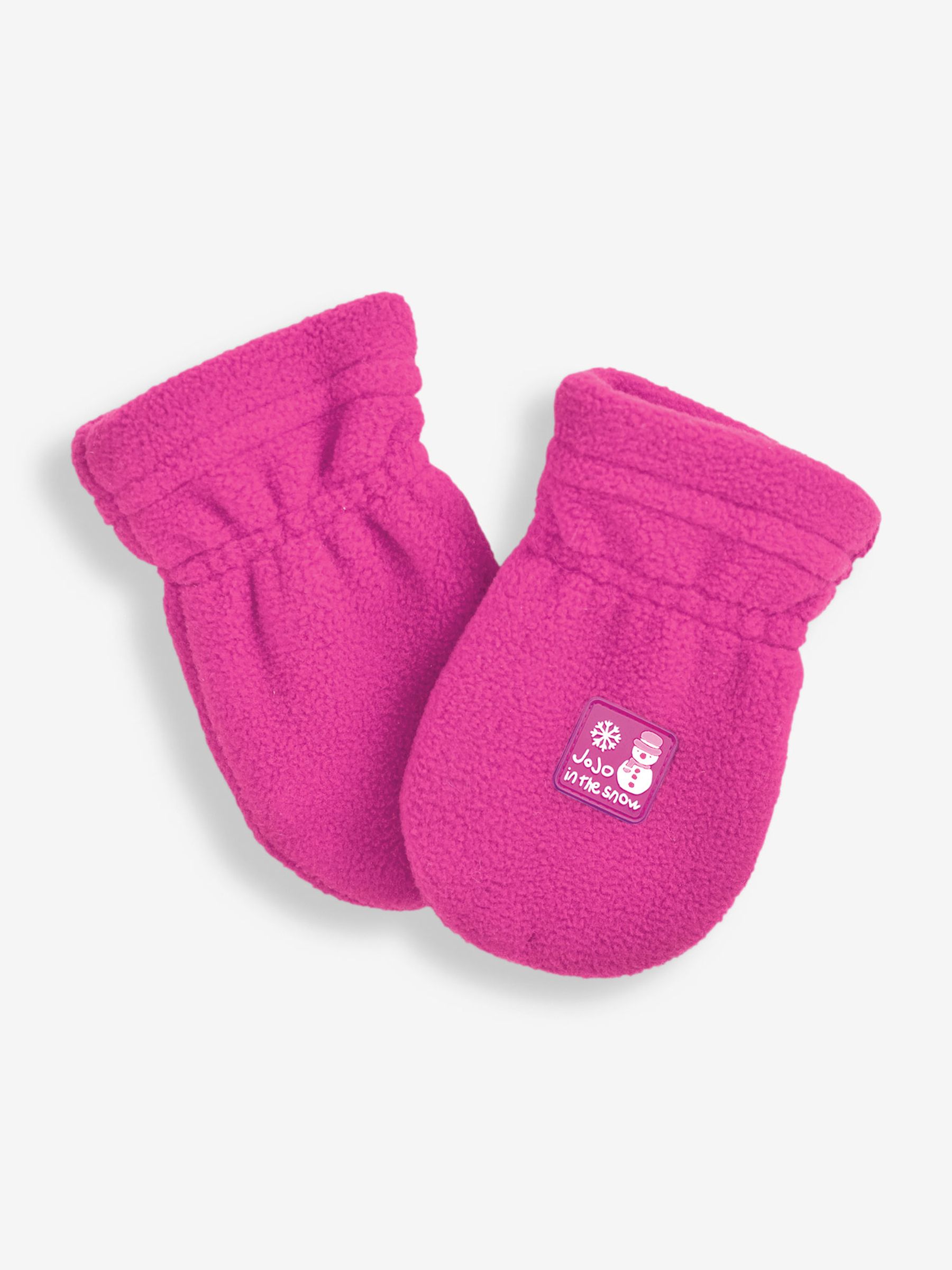 Fuchsia Pink Polarfleece Pop-On Mittens - Image 1 of 1