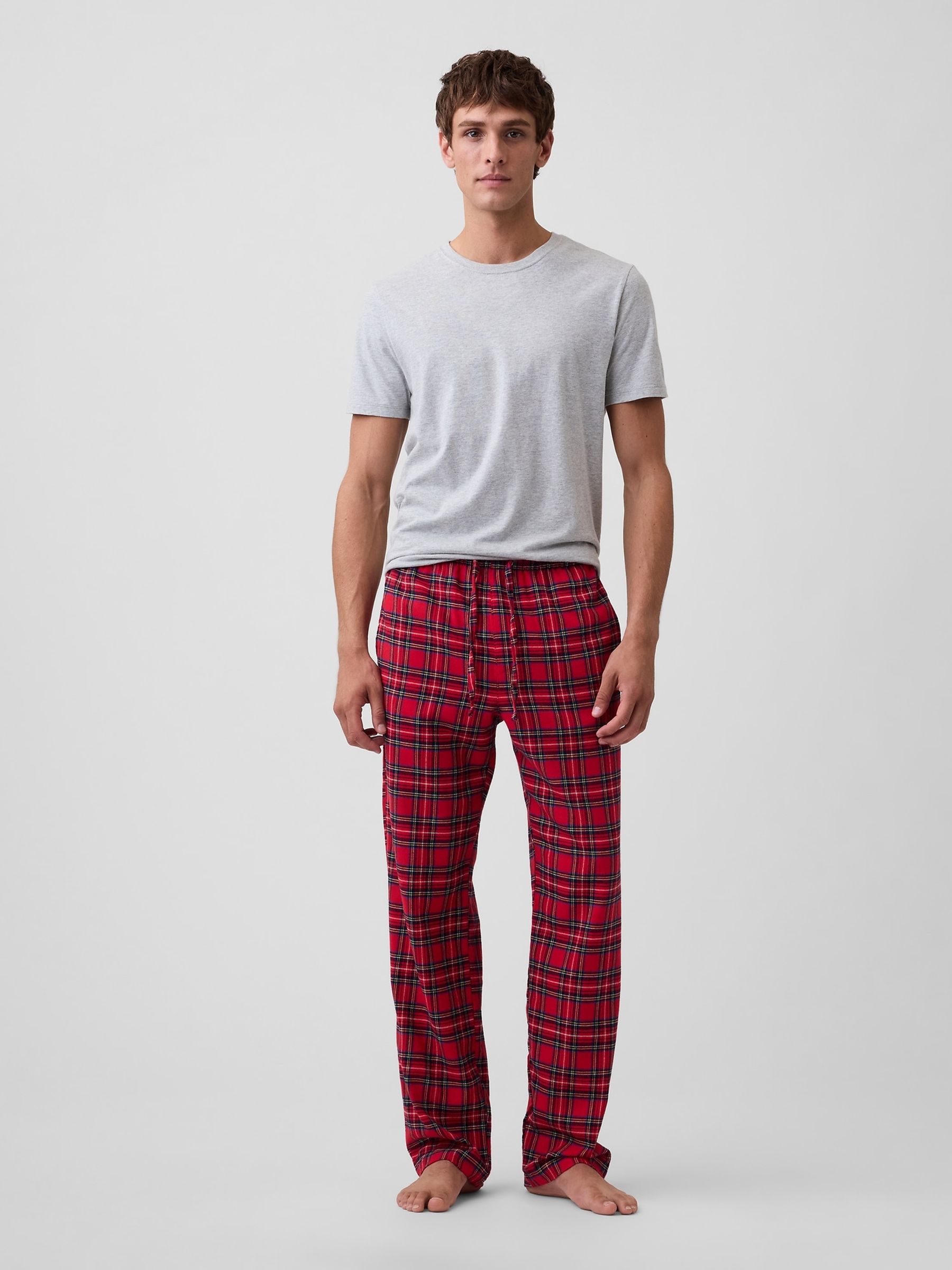 Red Relaxed Flannel Pyjama Bottoms - Image 3 of 4