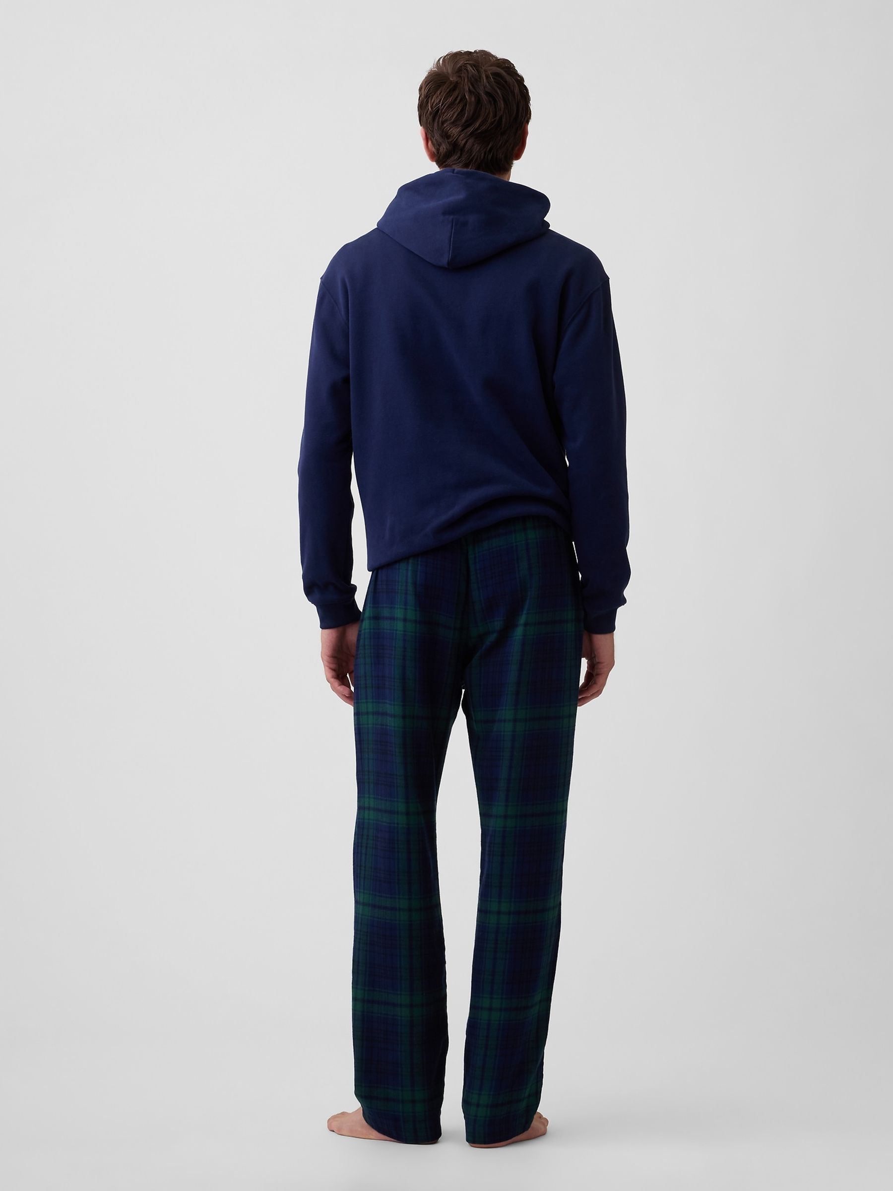 Navy Blue Relaxed Flannel Pyjama Bottoms - Image 2 of 4