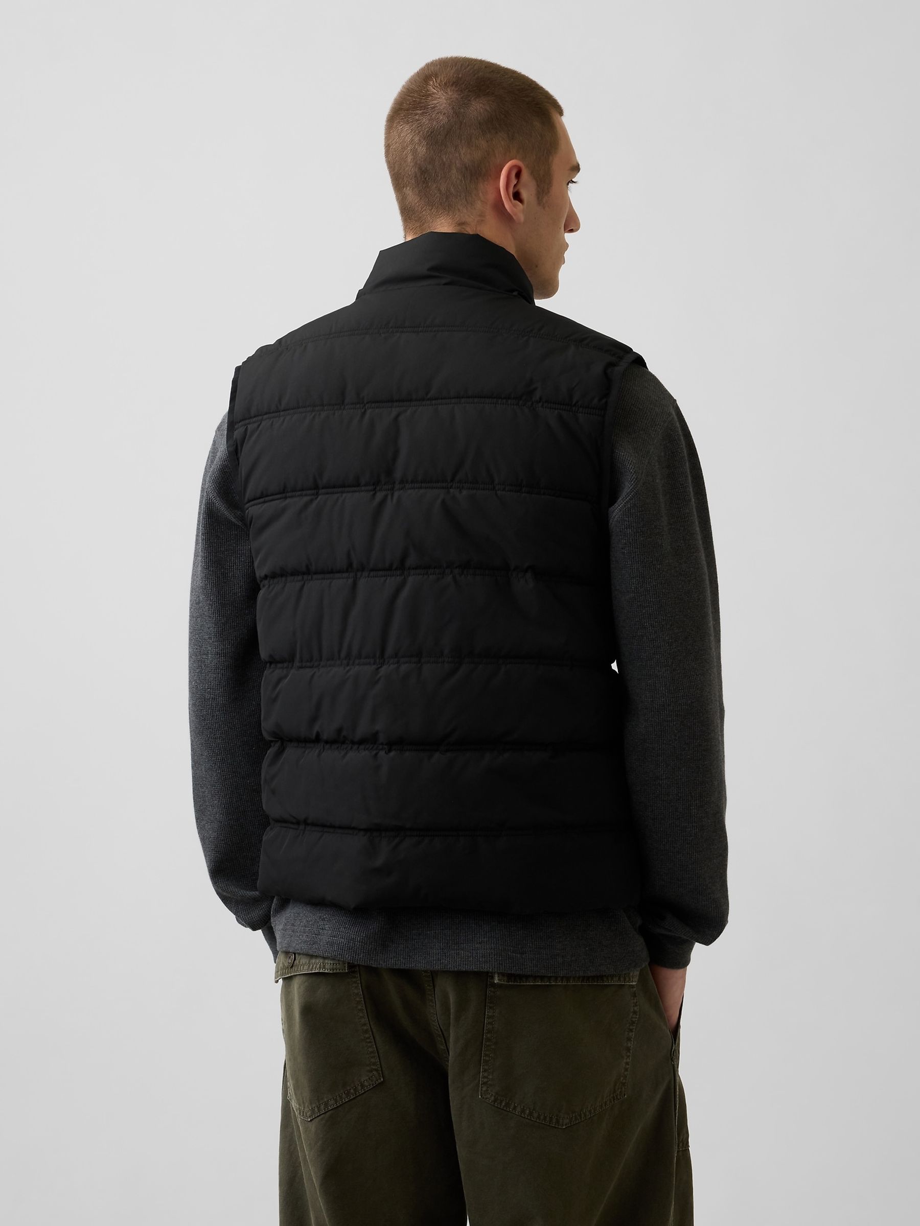 Black Relaxed Puffer Jacket - Image 2 of 4