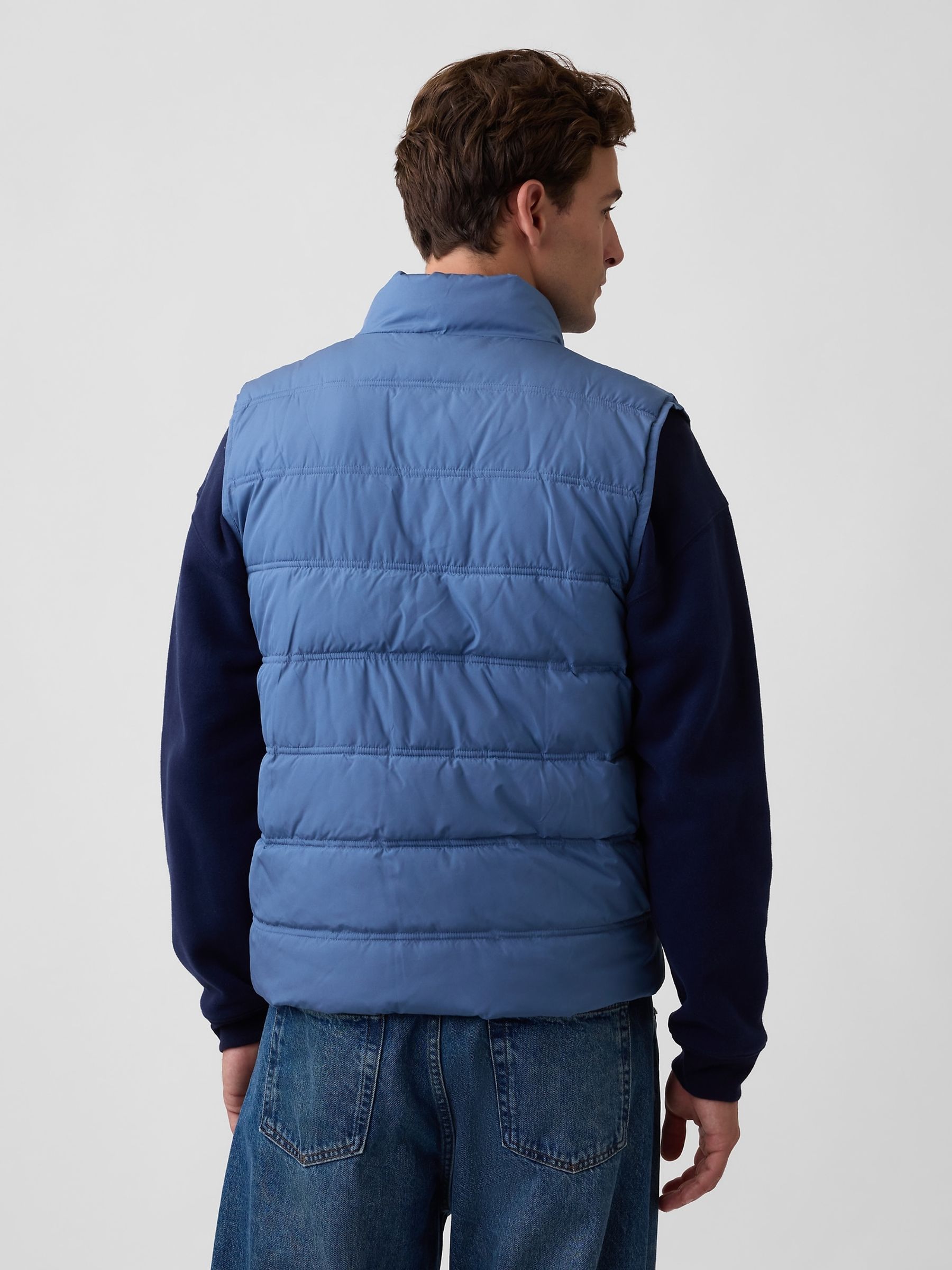 Blue Relaxed Puffer Jacket - Image 2 of 4